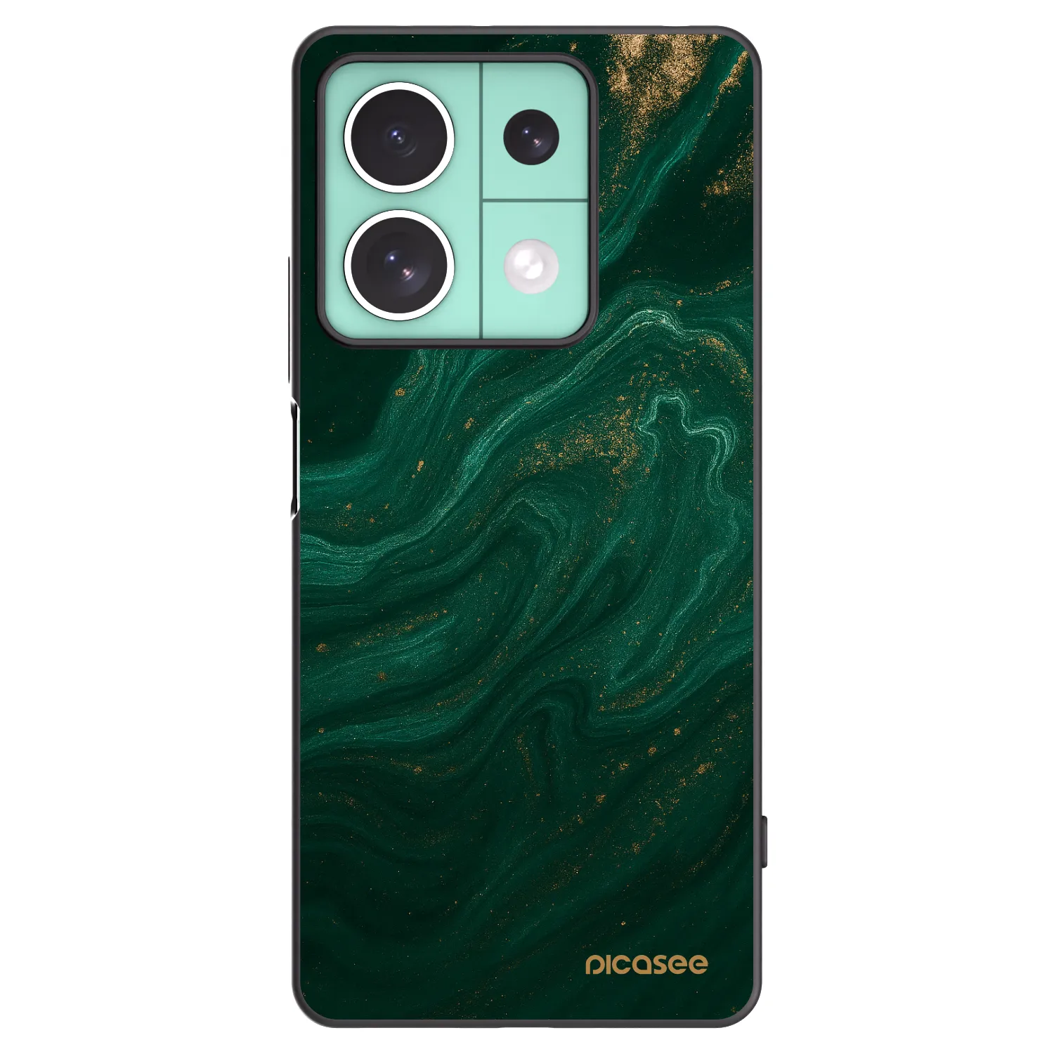 Picasee silikonowe czarne etui na Xiaomi Redmi Note 13 5G - Green