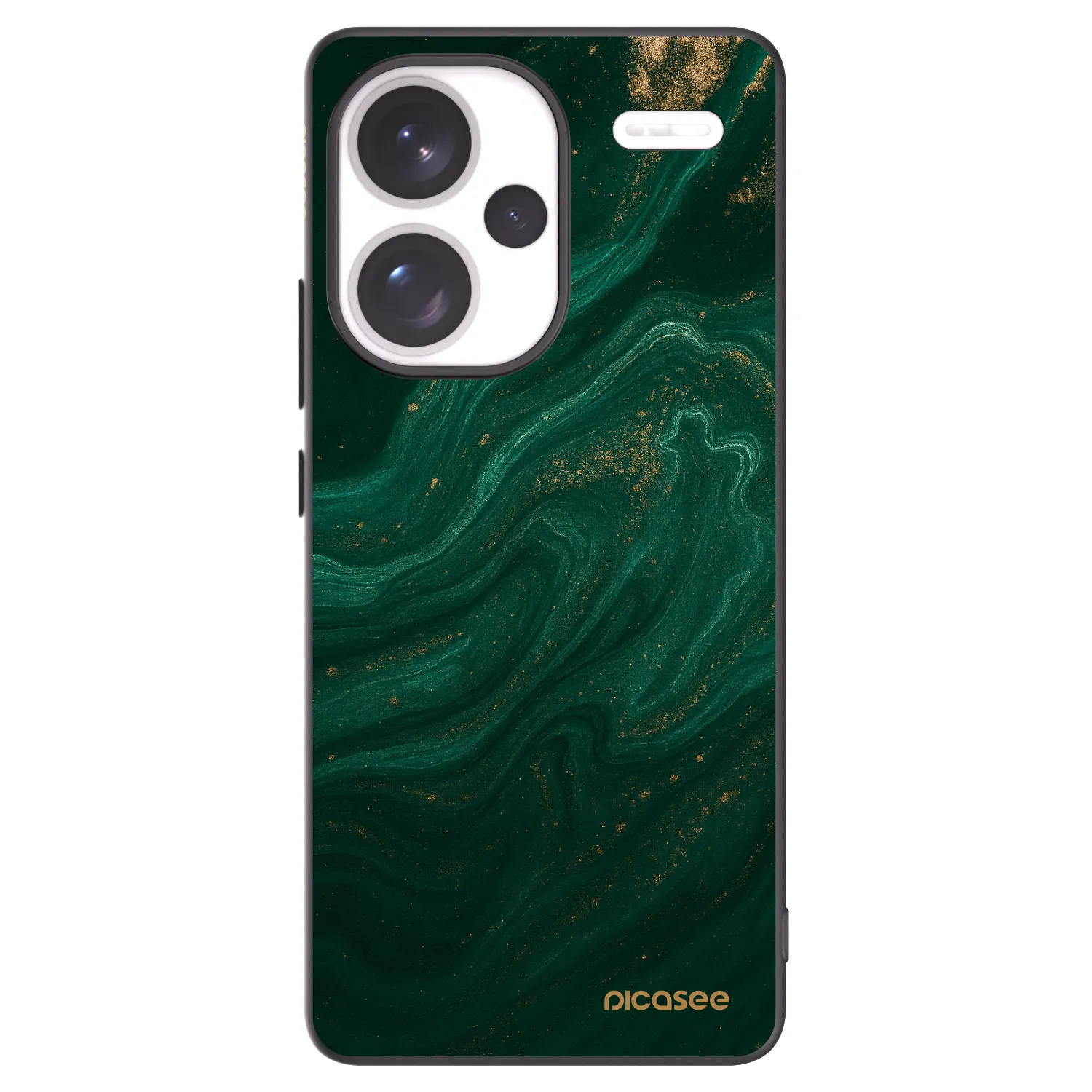 Picasee silikonowe czarne etui na Xiaomi Redmi Note 13 Pro+ 5G - Green