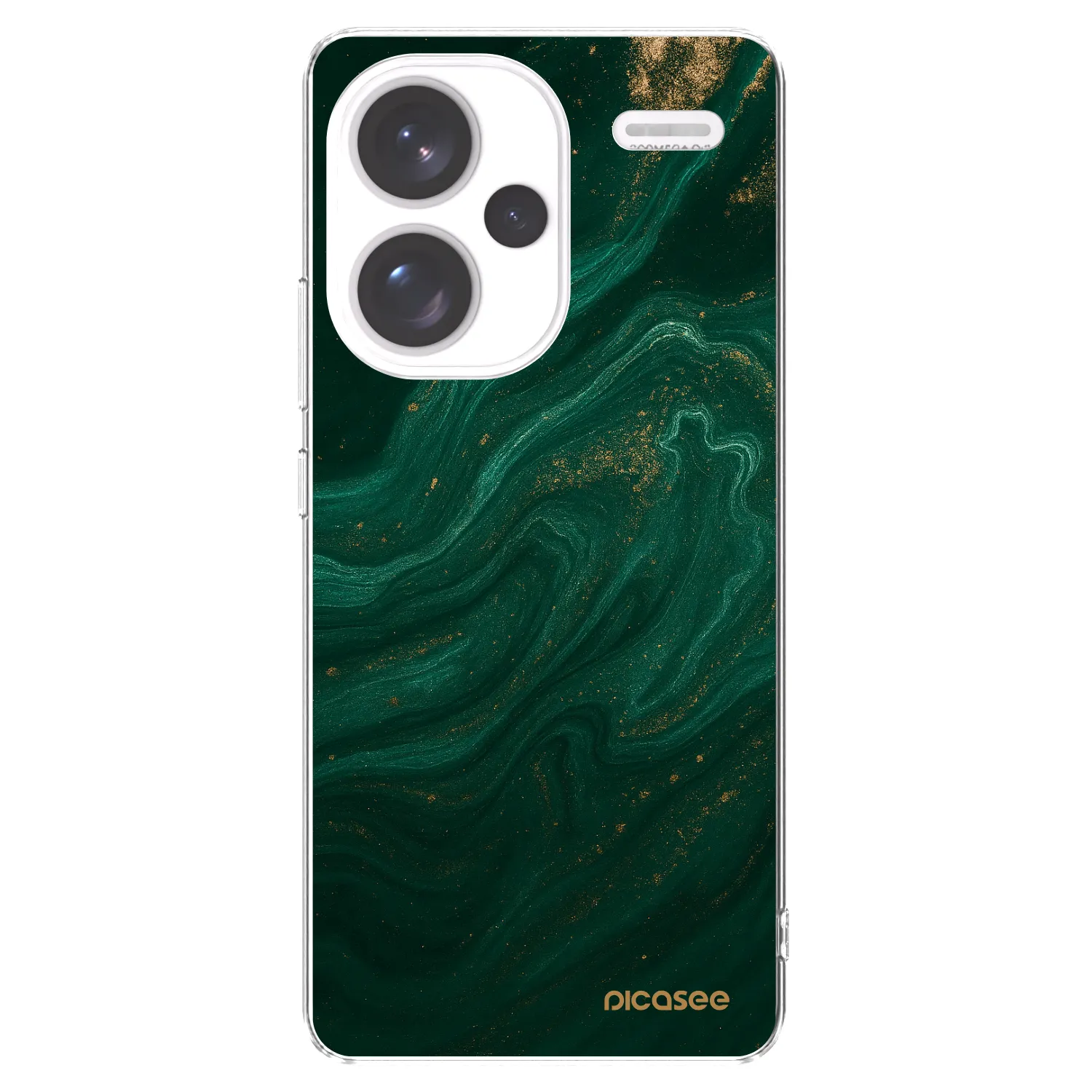 Picasee silikonowe przeźroczyste etui na Xiaomi Redmi Note 13 Pro+ 5G - Green