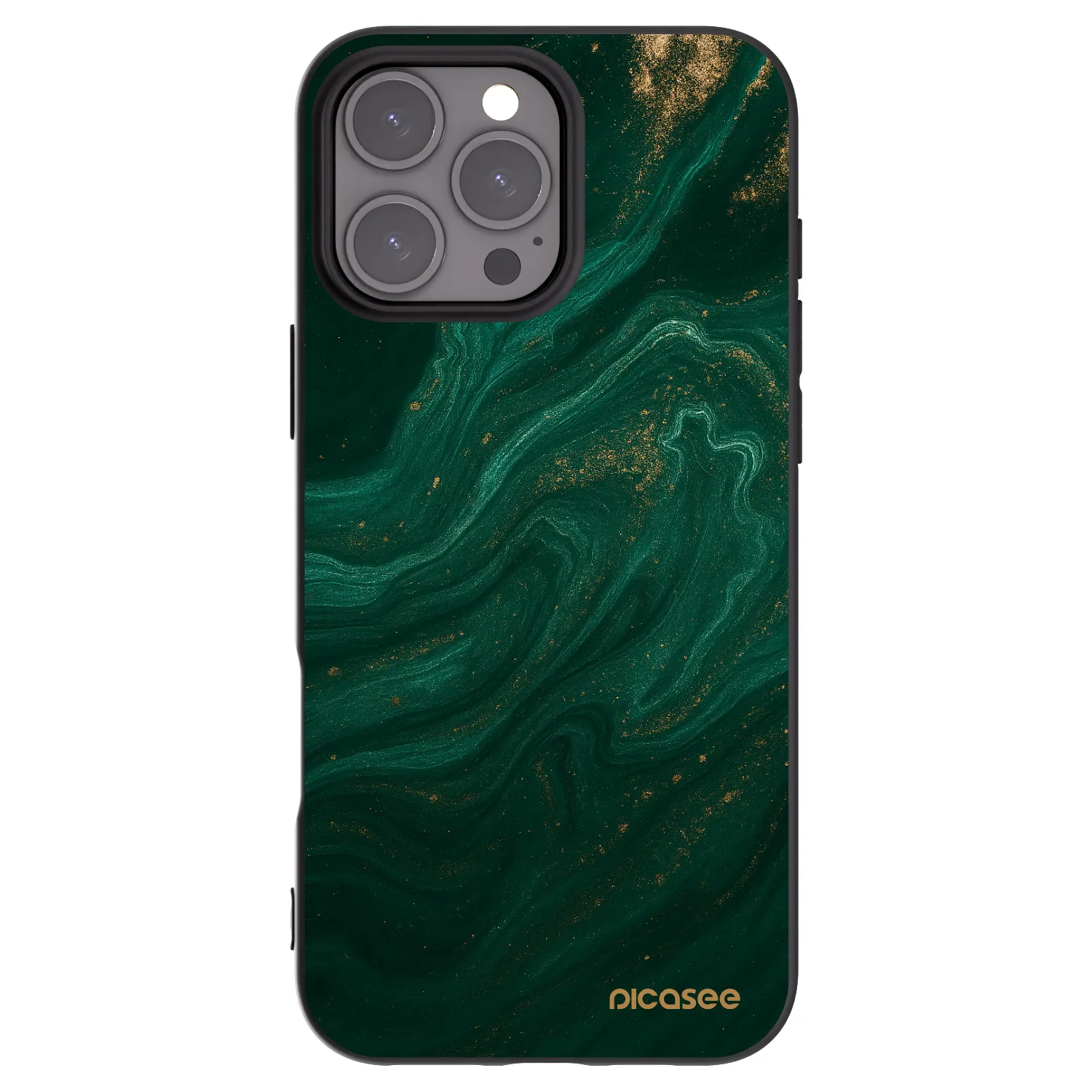 Picasee silikonowe czarne etui na Apple iPhone 16 Pro Max - Green