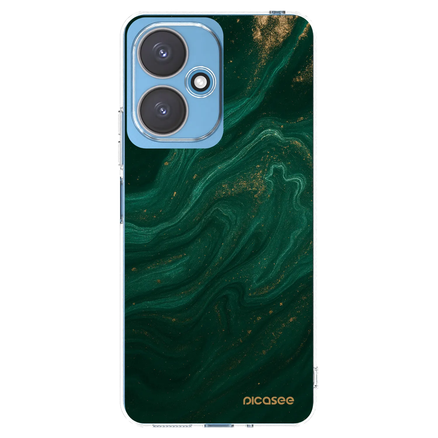Picasee silikonowe przeźroczyste etui na Xiaomi Redmi 13C 5G - Green