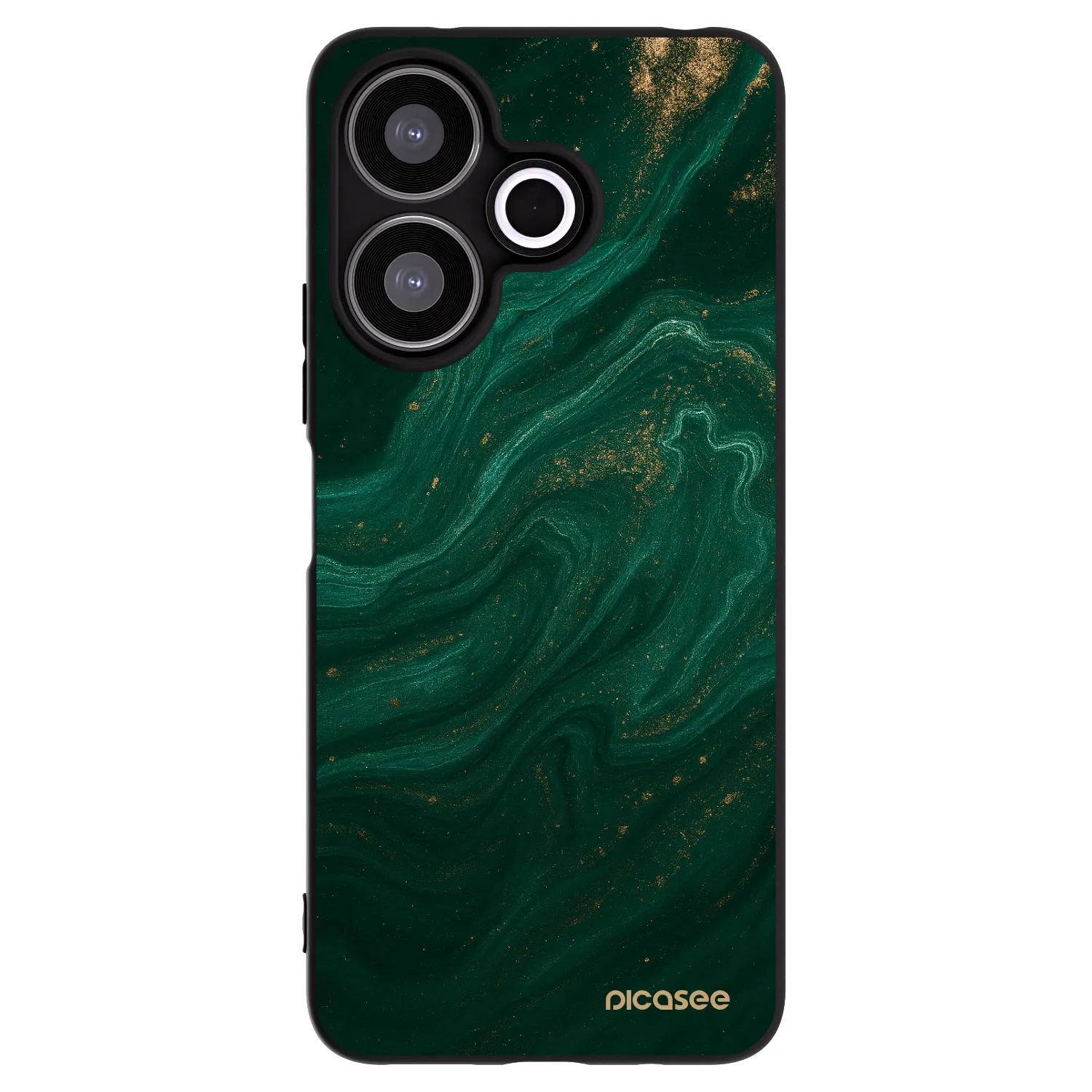 Picasee silikonowe czarne etui na Xiaomi Redmi 13 4G - Green