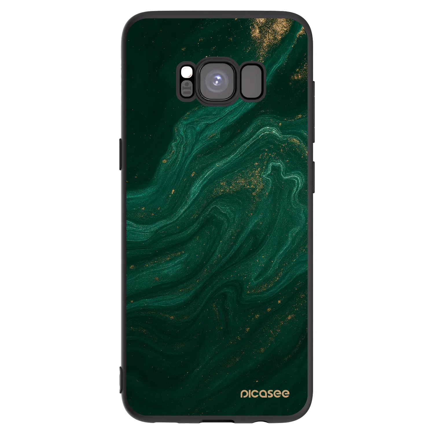 Picasee silikonowe czarne etui na Samsung Galaxy S8 G950F - Green