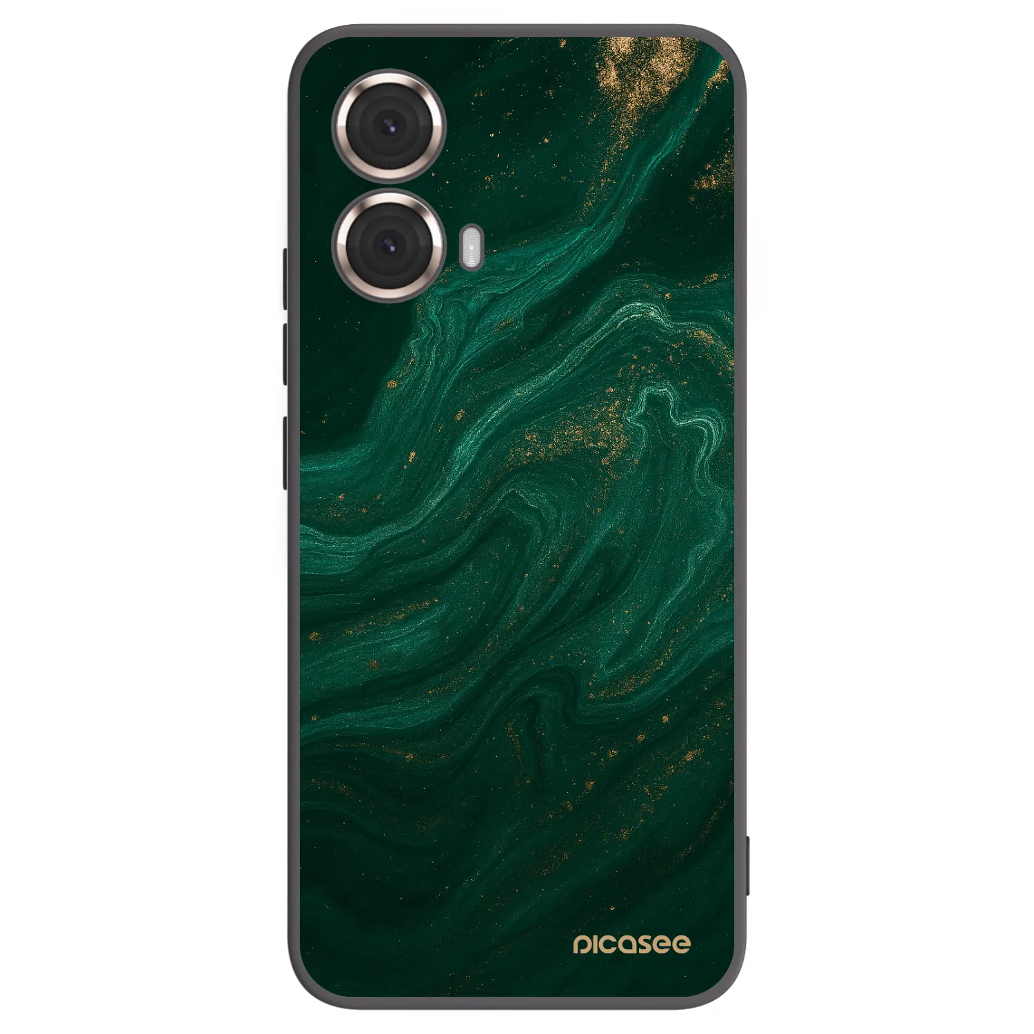 Picasee silikonowe czarne etui na Motorola Moto G85 - Green