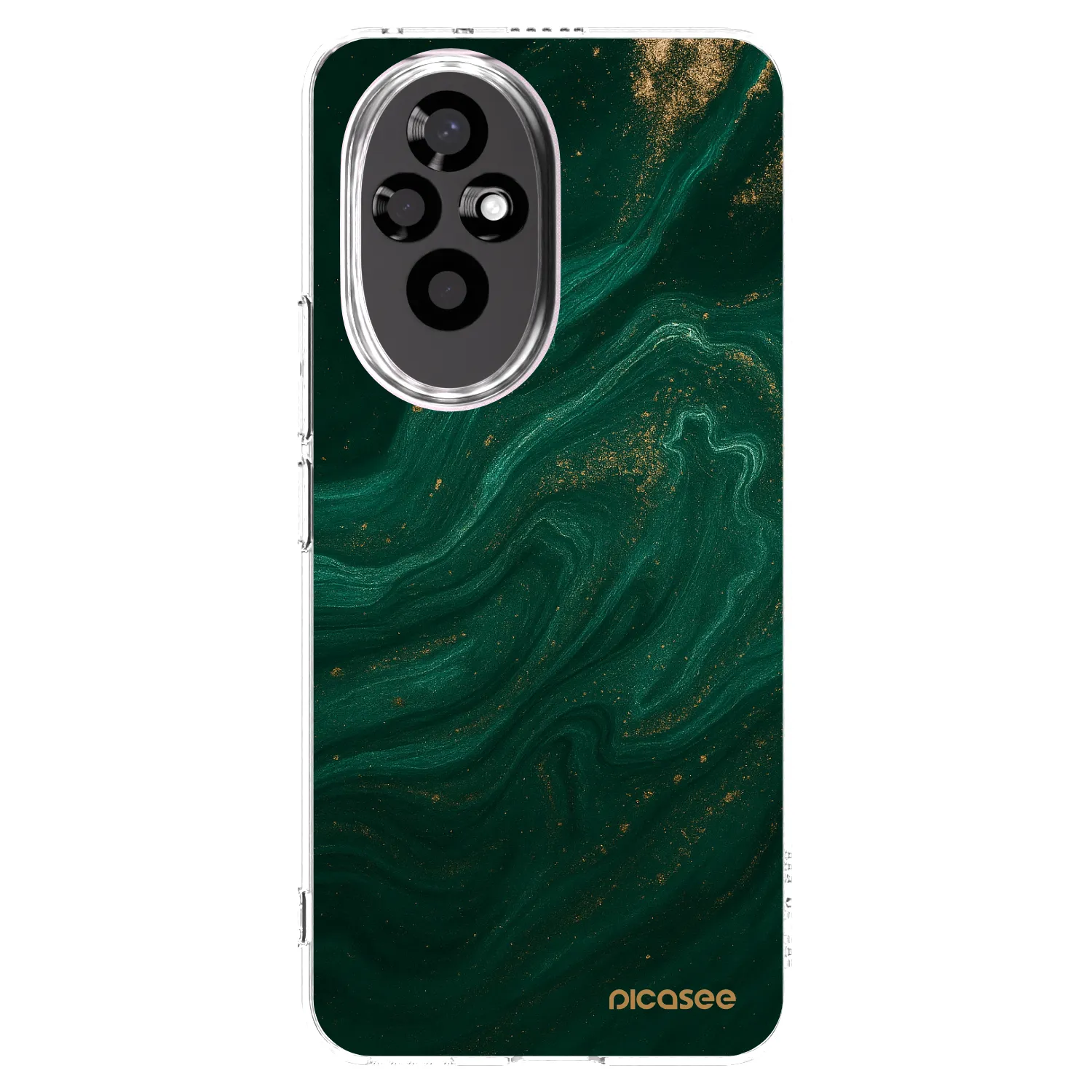 Picasee silikonowe przeźroczyste etui na Honor 200 Pro 5G - Green