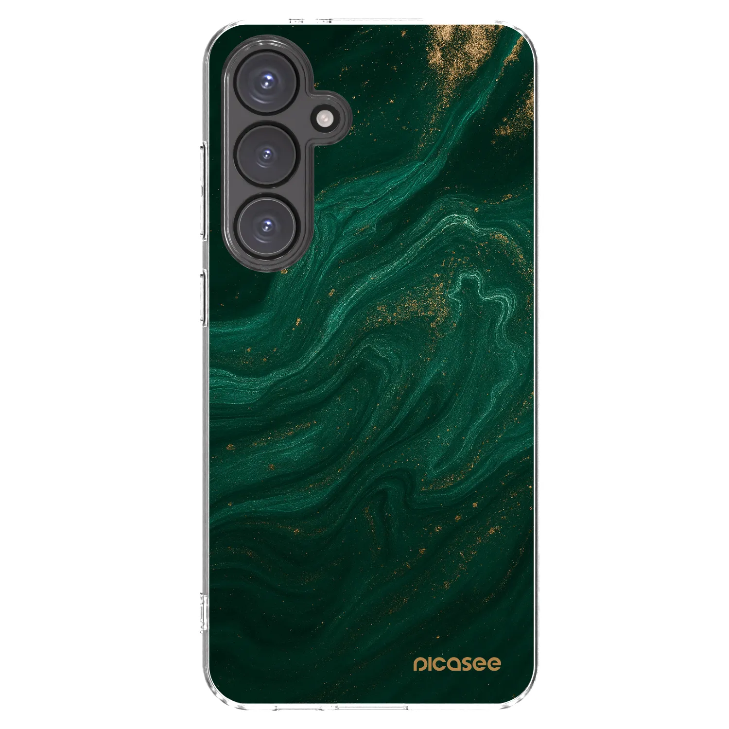 Picasee silikonowe przeźroczyste etui na Samsung Galaxy S24 FE S721B - Green