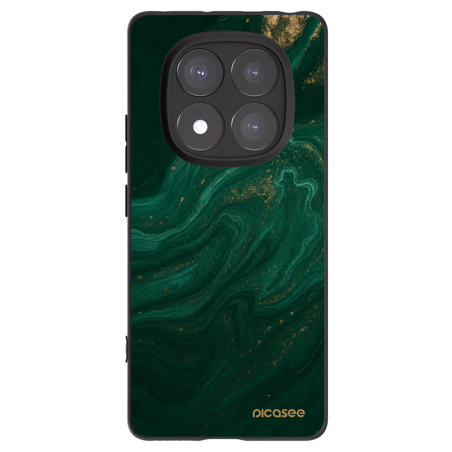 Picasee silikonowe czarne etui na Xiaomi Redmi Note 14 Pro+ 5G - Green