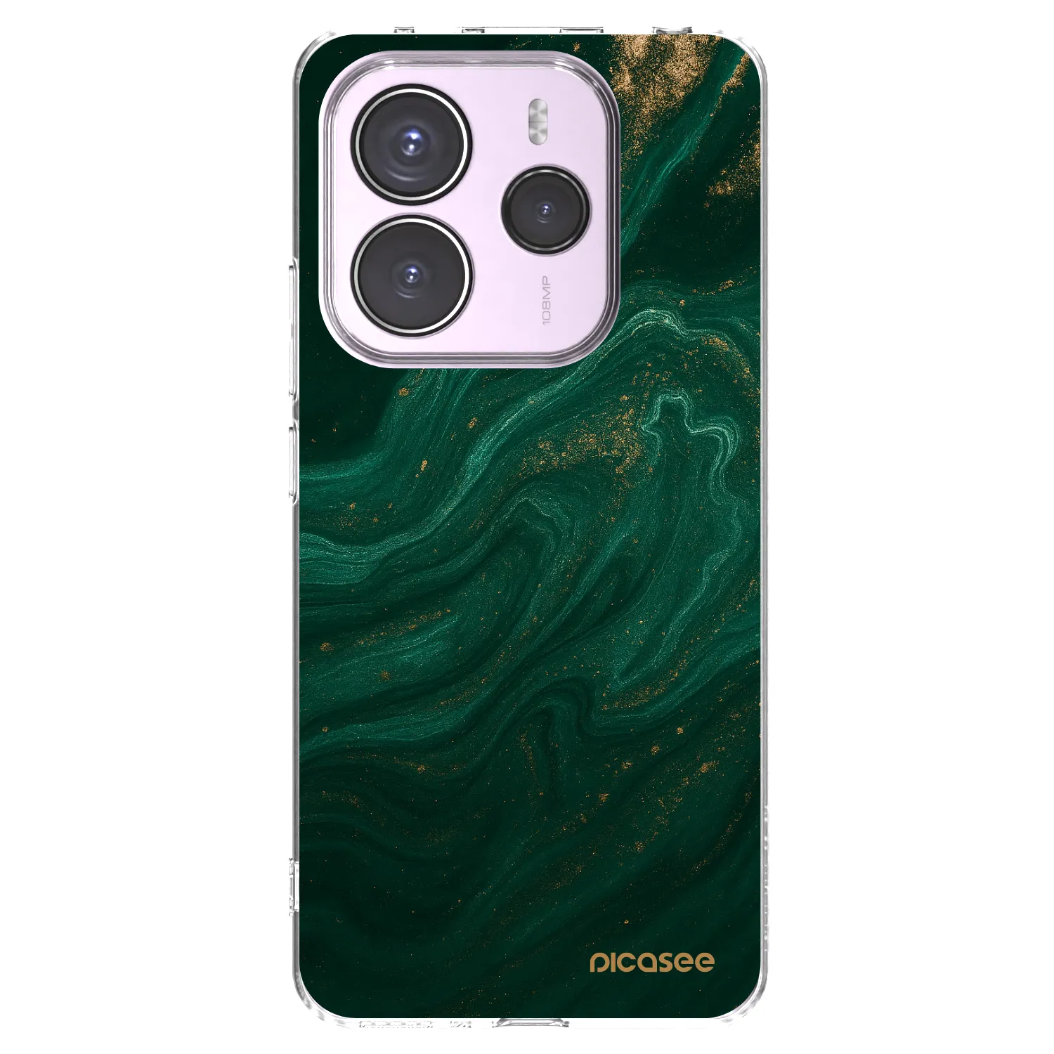 Picasee silikonowe przeźroczyste etui na Xiaomi Redmi Note 14 5G - Green