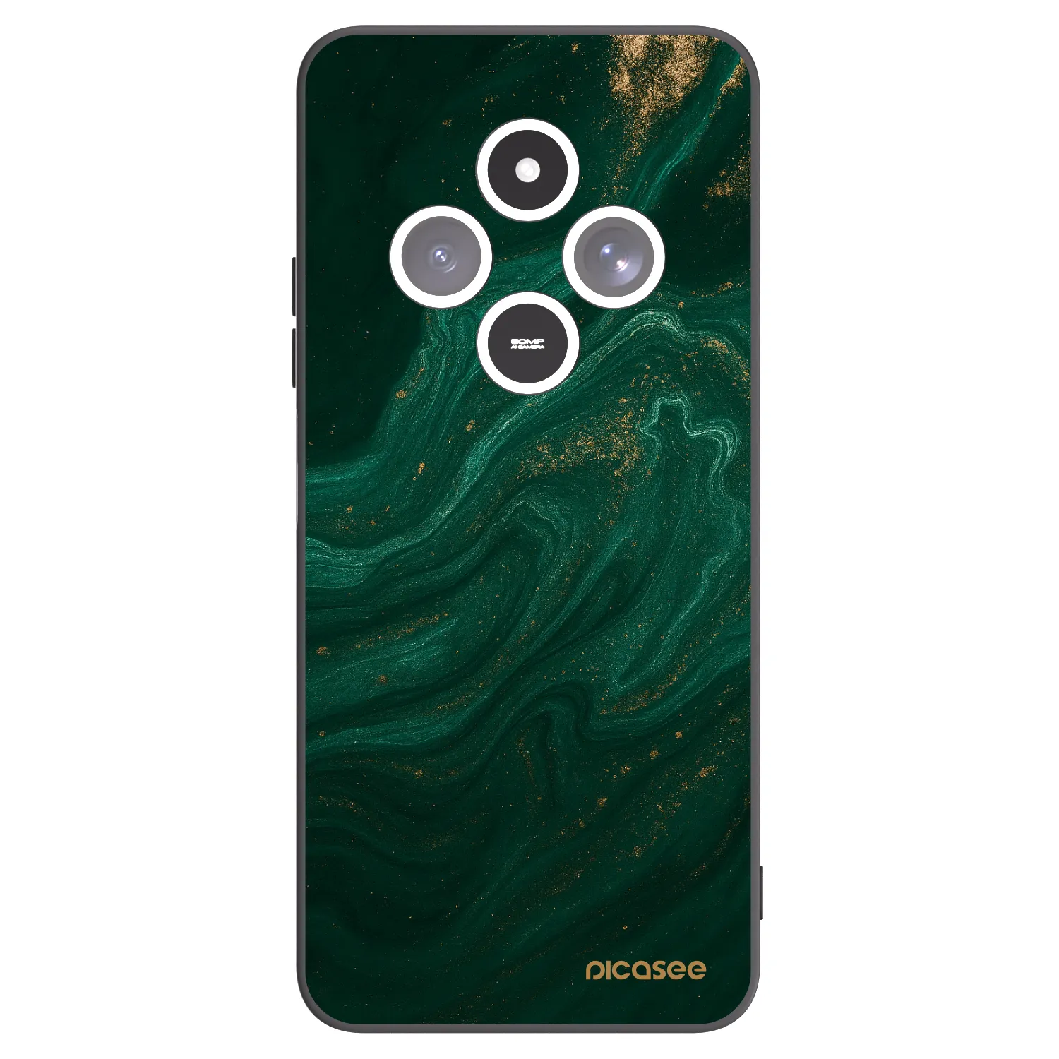 Picasee silikonowe czarne etui na Xiaomi Redmi 14C - Green