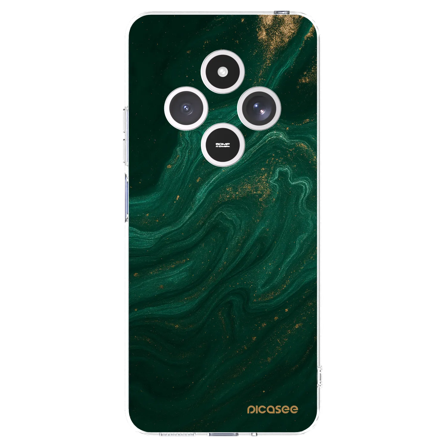 Picasee silikonowe przeźroczyste etui na Xiaomi Redmi 14C - Green