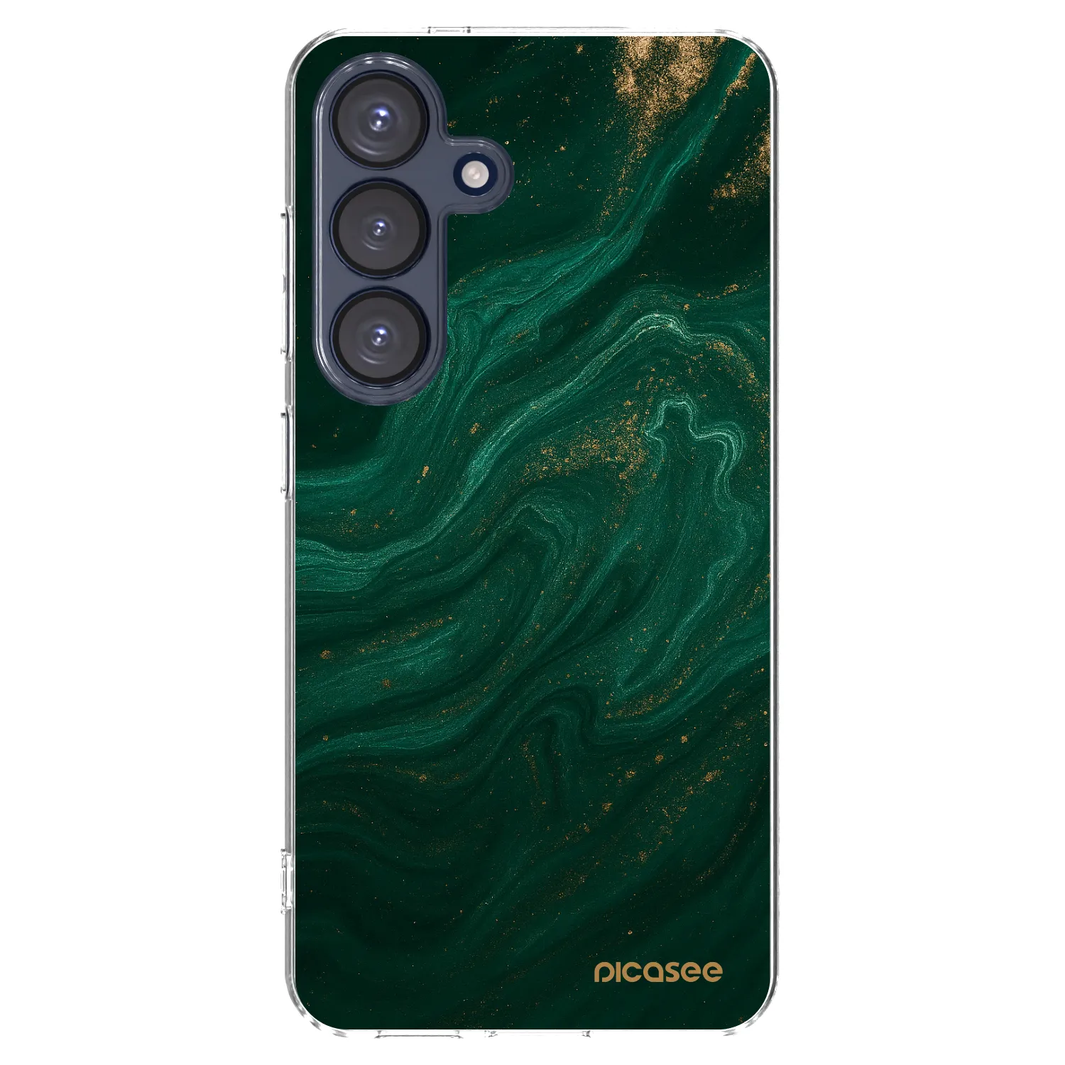 Picasee silikonowe przeźroczyste etui na Samsung Galaxy S25 5G - Green