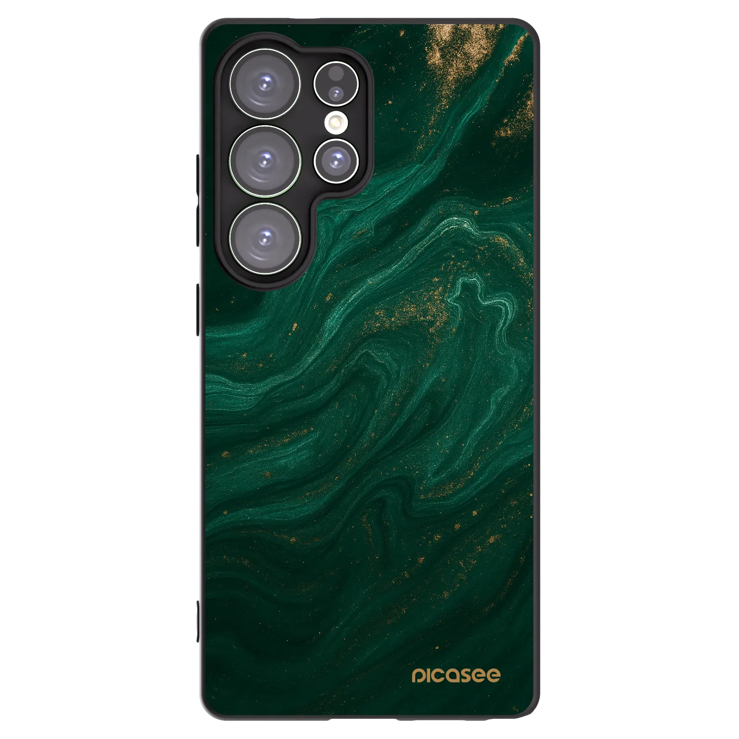 Picasee silikonowe czarne etui na Samsung Galaxy S25 Ultra 5G - Green