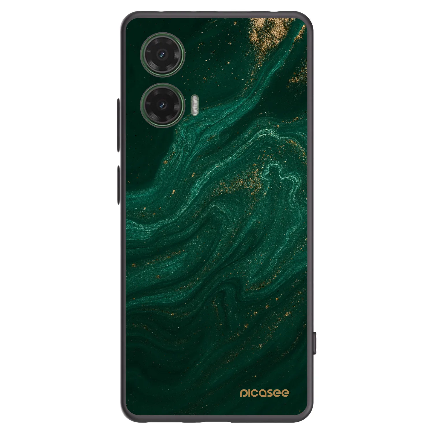 Picasee silikonowe czarne etui na Motorola Moto G35 5G - Green