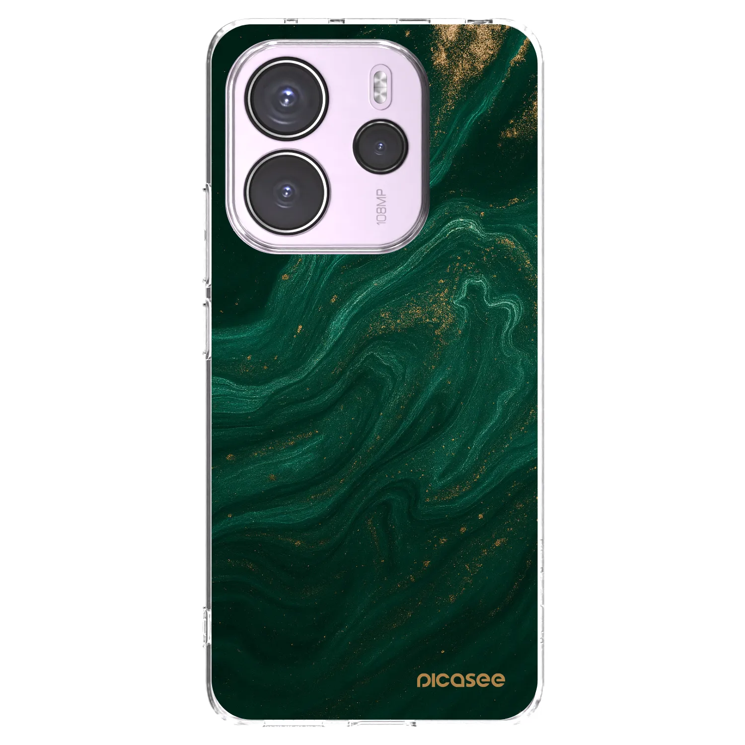 Picasee silikonowe przeźroczyste etui na Xiaomi Redmi Note 14 4G - Green