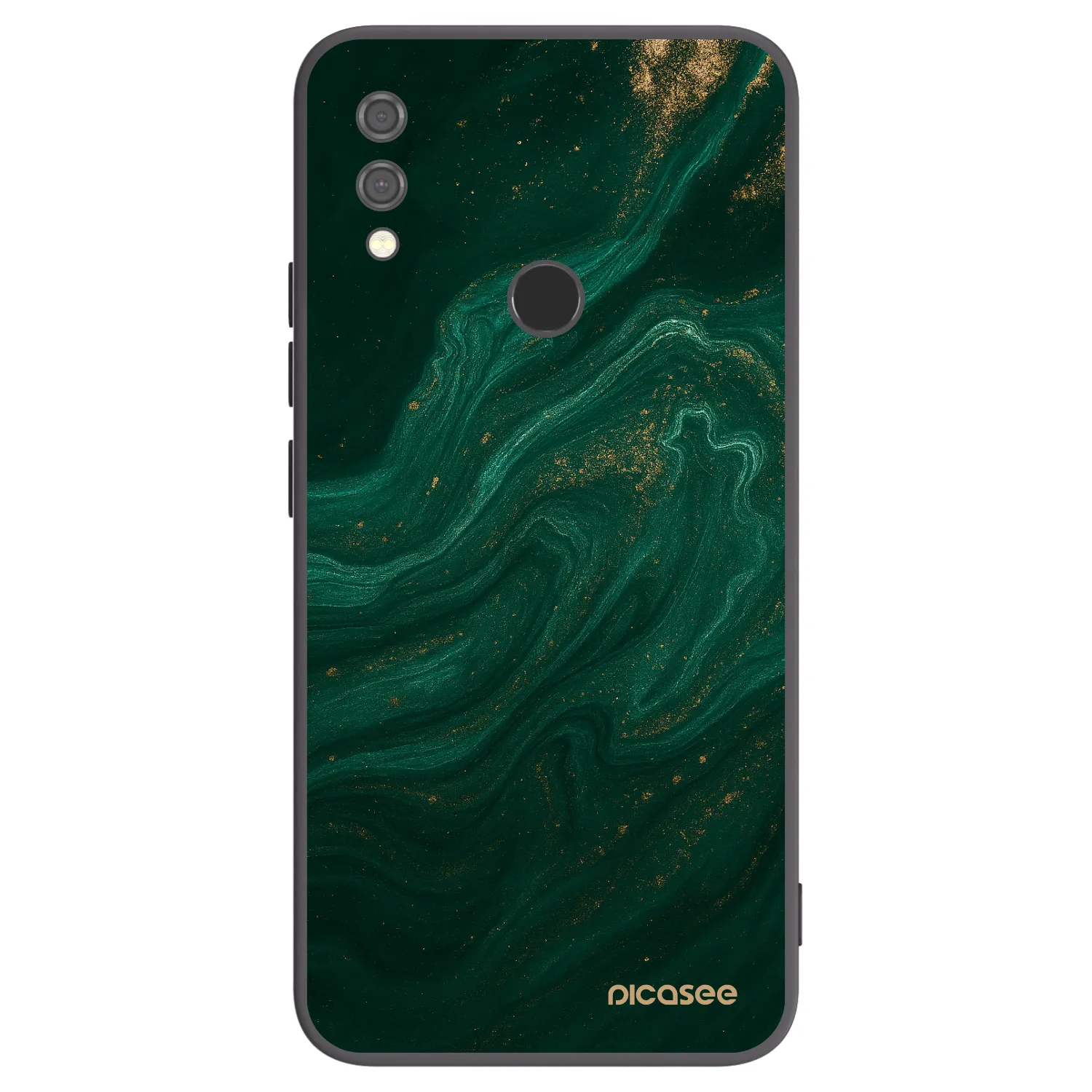 Picasee silikonowe czarne etui na Xiaomi Redmi Note 7 - Green