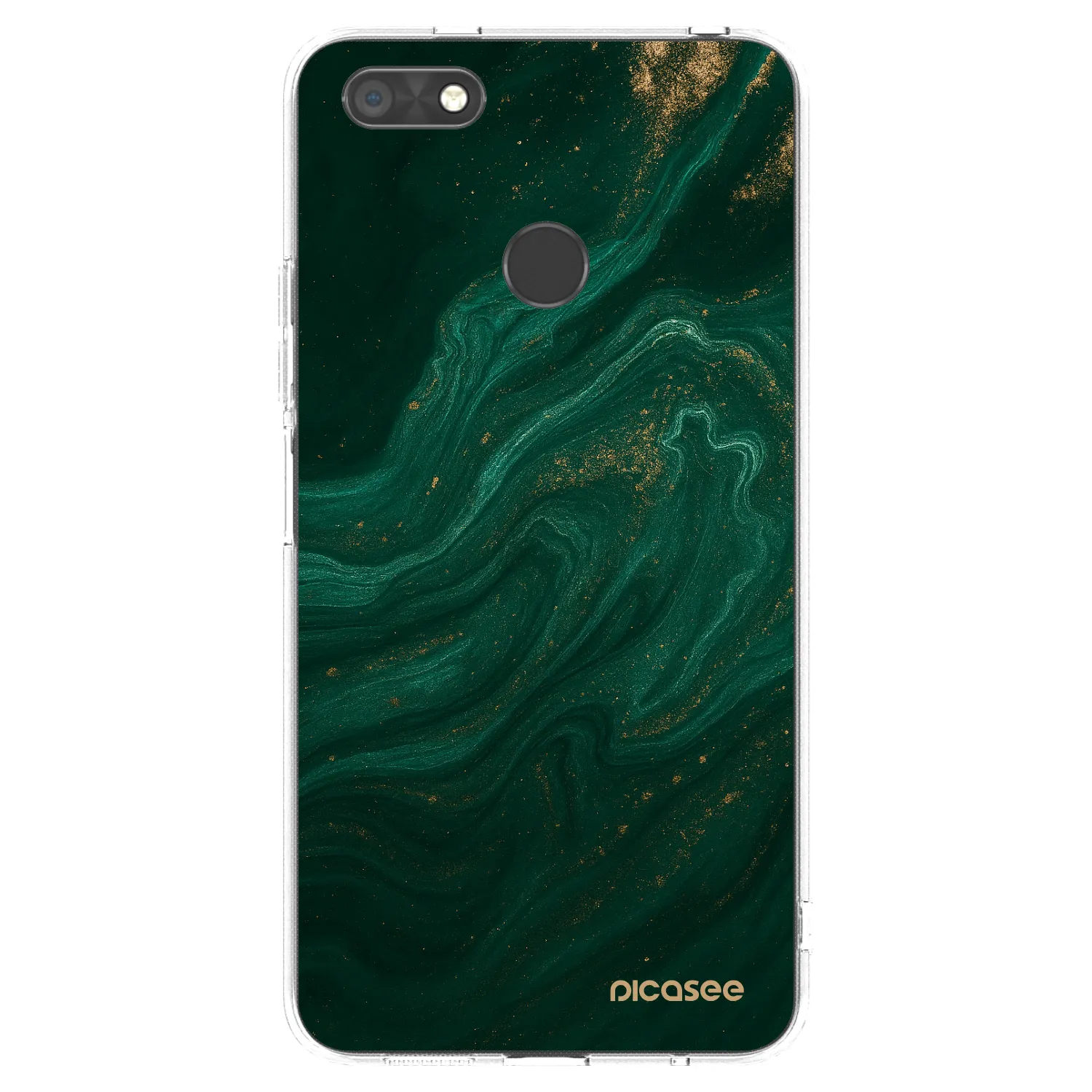 Picasee silikonowe przeźroczyste etui na Huawei P9 Lite Mini - Green
