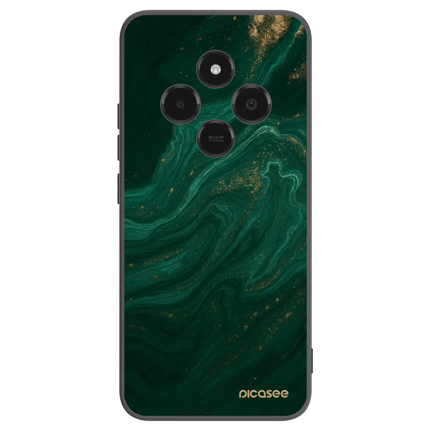 Picasee silikonowe czarne etui na Xiaomi Poco C75 - Green