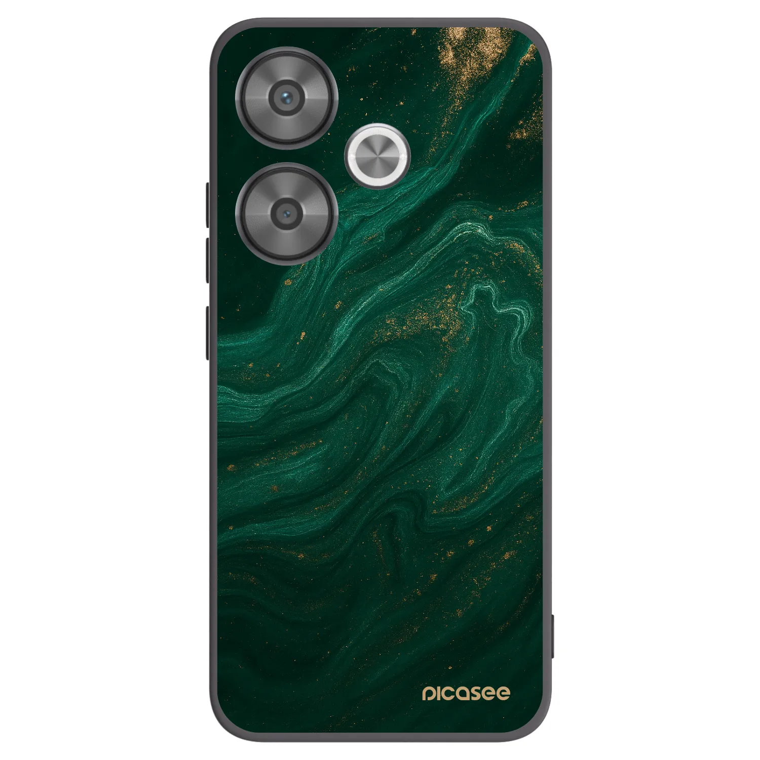 Picasee silikonowe czarne etui na Xiaomi Poco F6 - Green