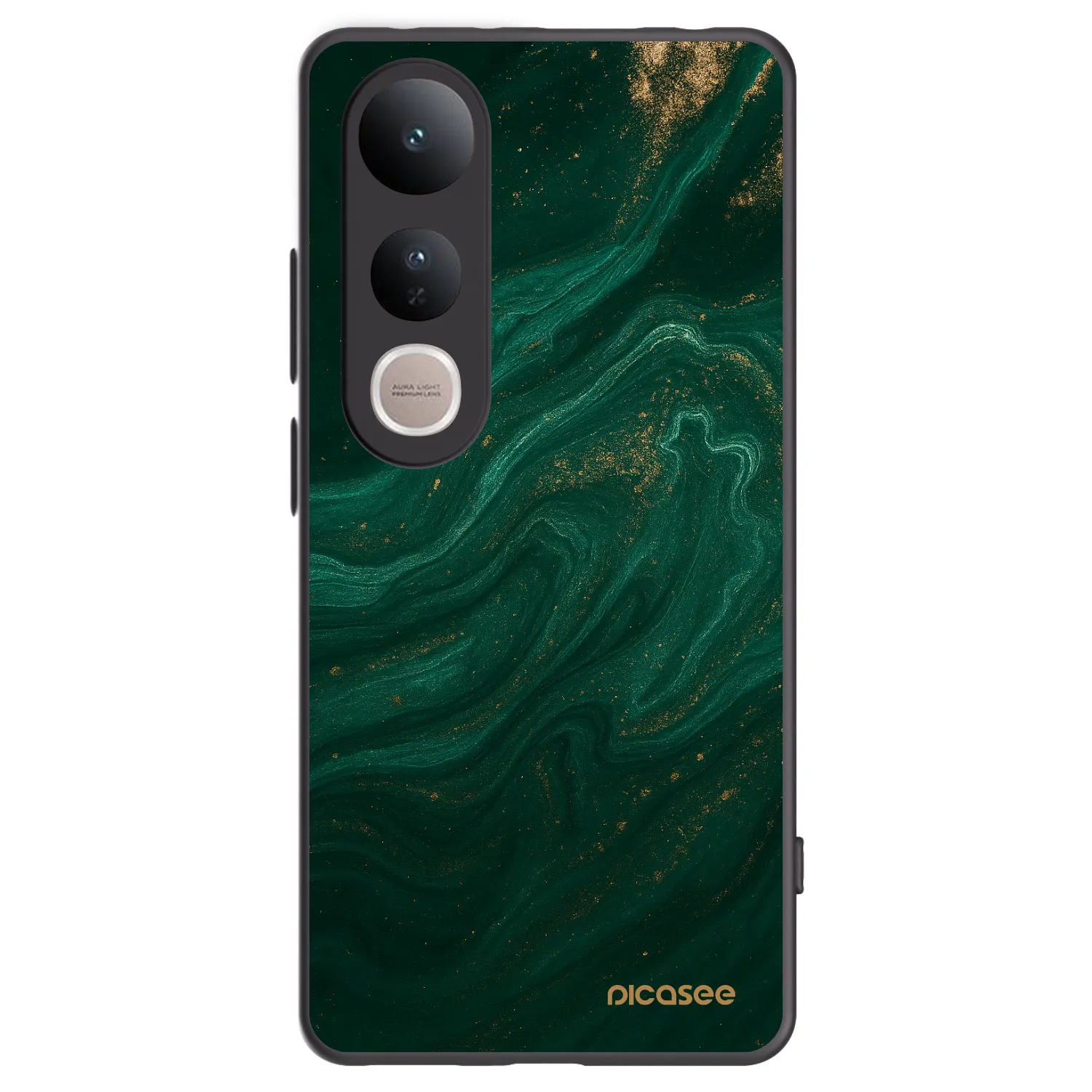Picasee silikonowe czarne etui na Vivo V50 Lite 5G - Green