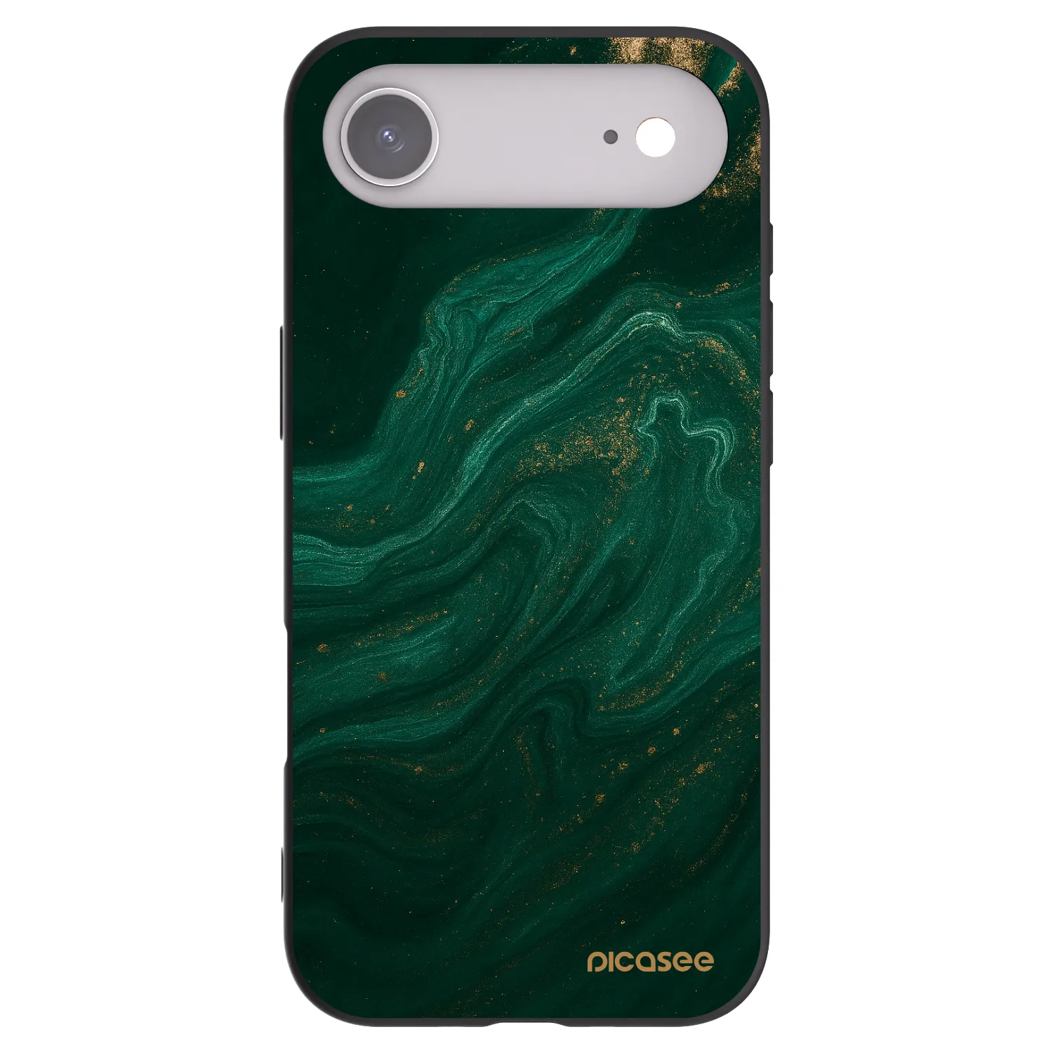 Picasee silikonowe czarne etui na Apple iPhone Air - Green