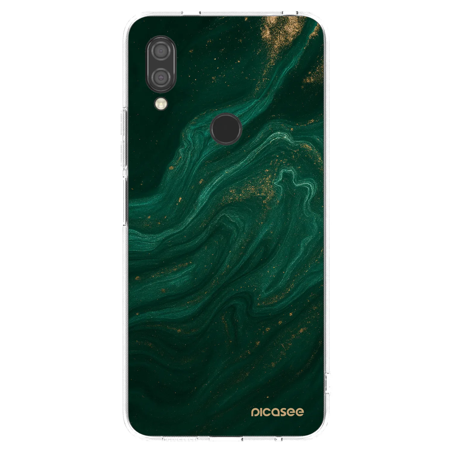 Picasee silikonowe przeźroczyste etui na Xiaomi Redmi 7 - Green