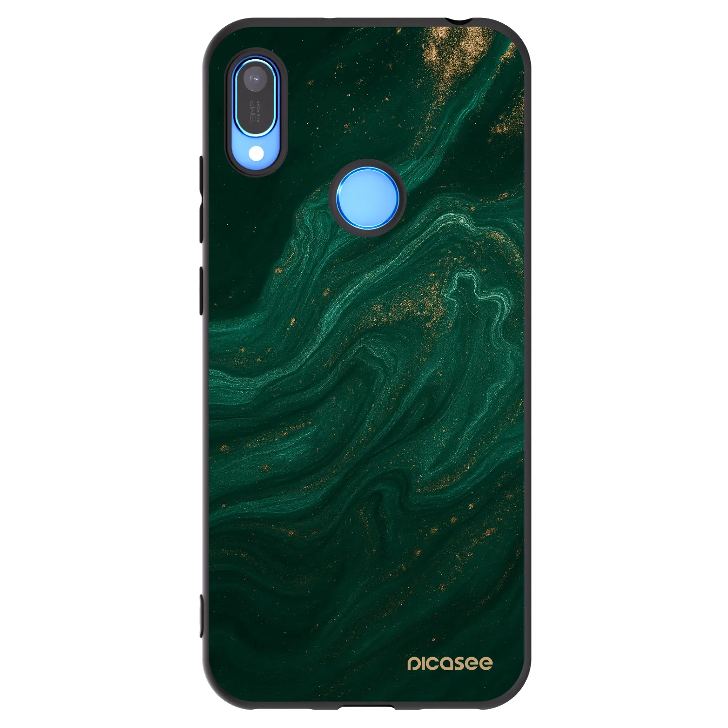 Picasee silikonowe czarne etui na Huawei Y6 2019 - Green