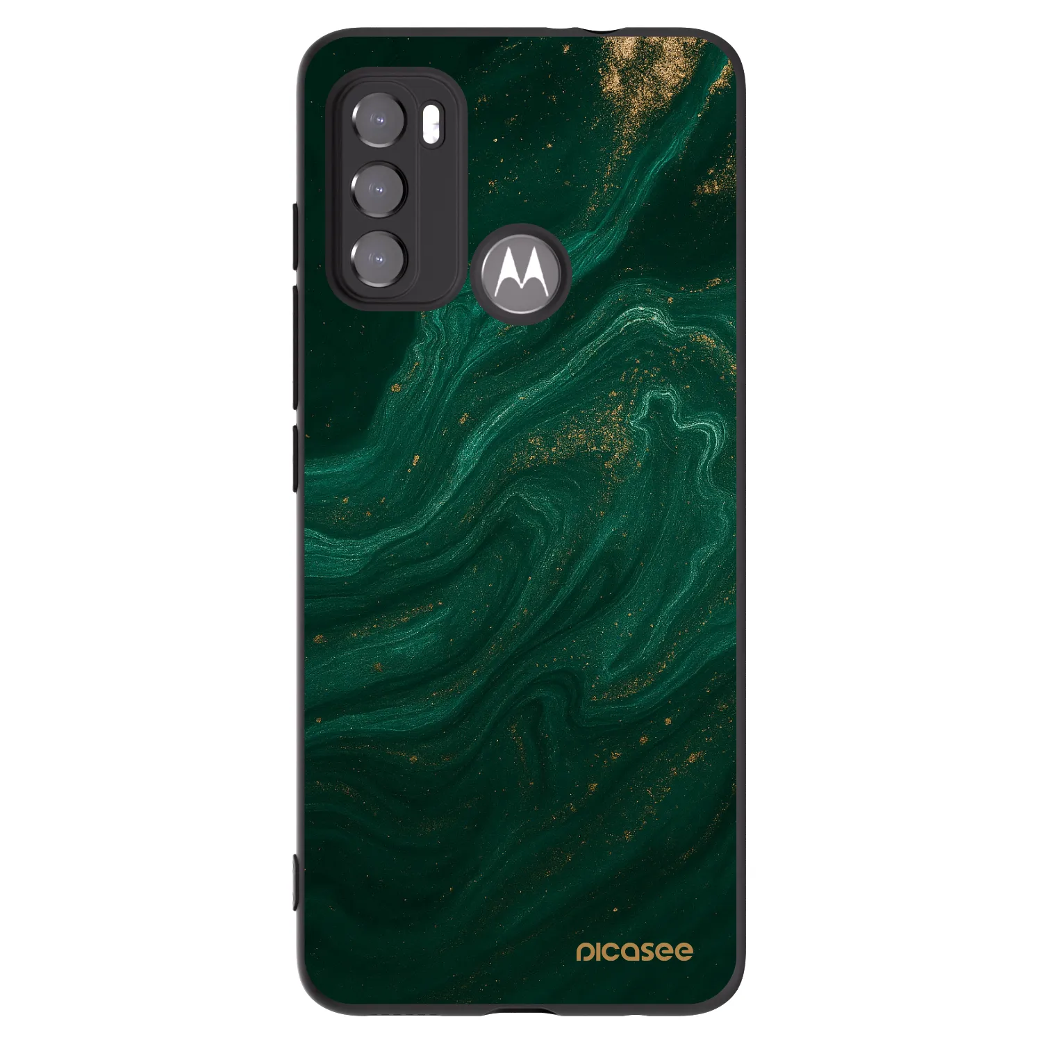 Picasee silikonowe czarne etui na Motorola Edge 60 5G - Green