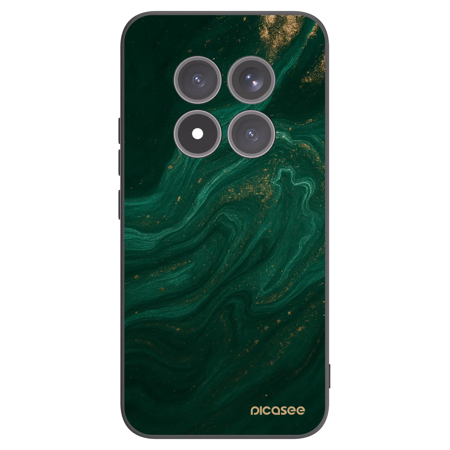 Picasee silikonowe czarne etui na Xiaomi Redmi Note 15 Pro+ - Green