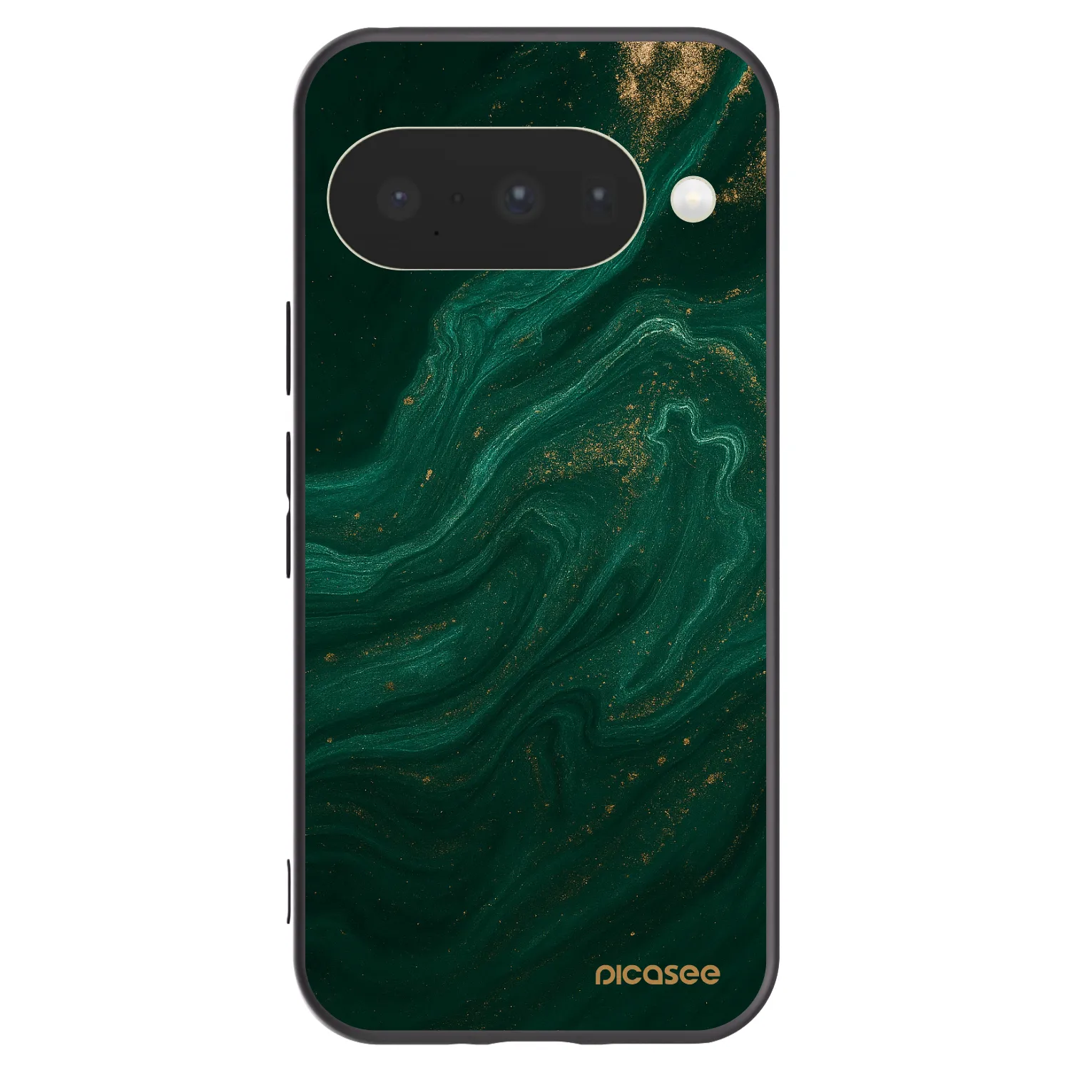 Picasee silikonowe czarne etui na Google Pixel 10 - Green
