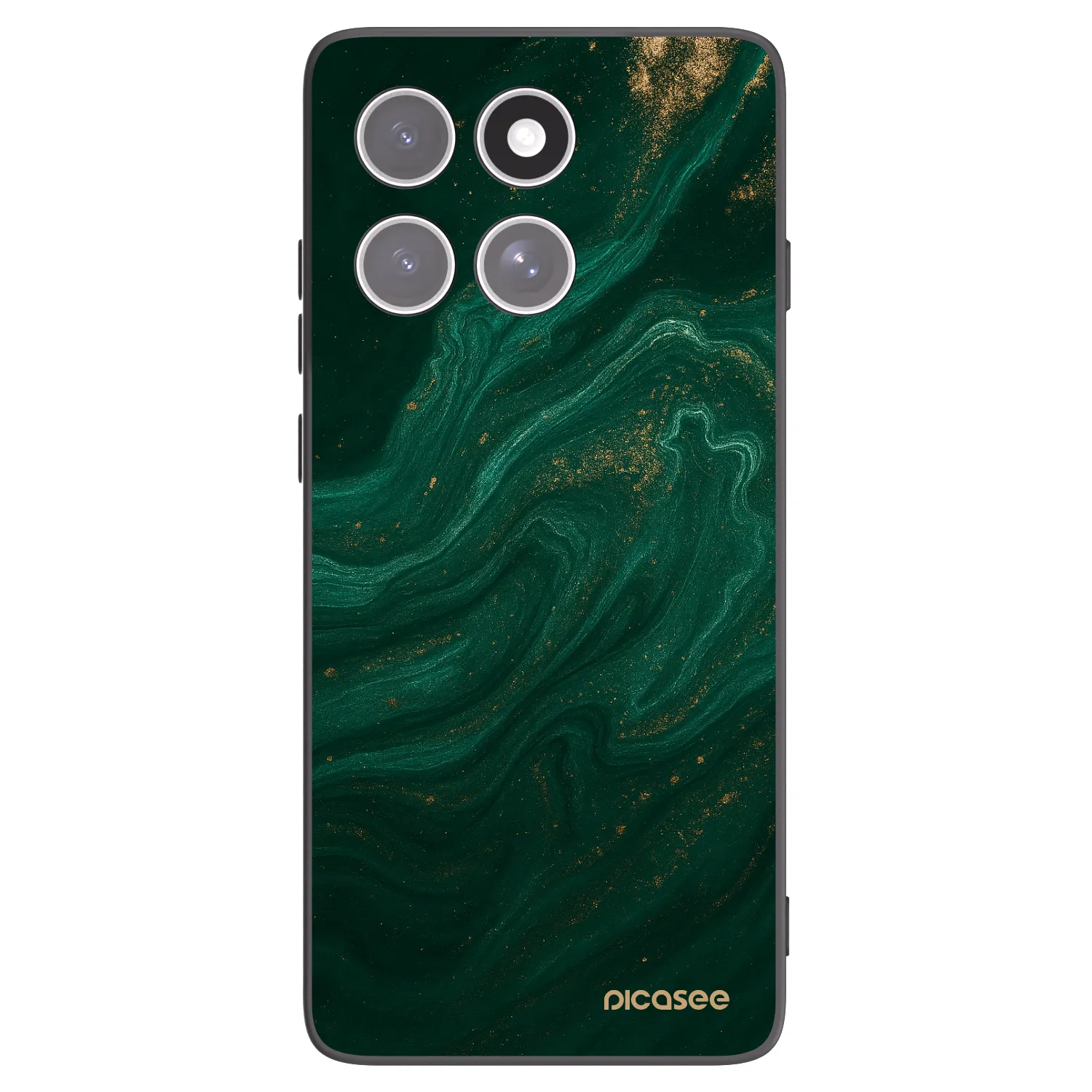 Picasee silikonowe czarne etui na Motorola Edge 60 Fusion - Green