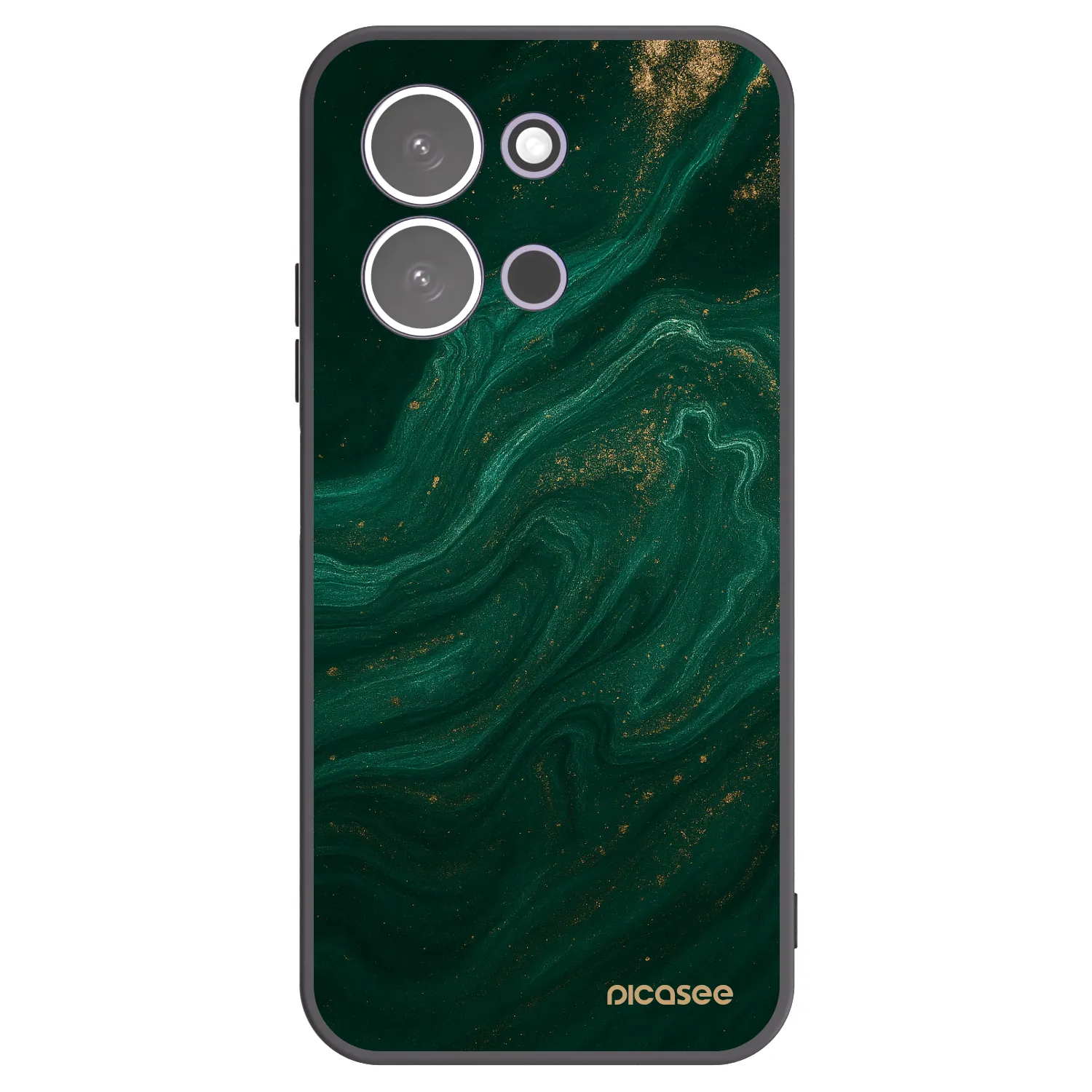 Picasee silikonowe czarne etui na Xiaomi Redmi 15C 5G - Green