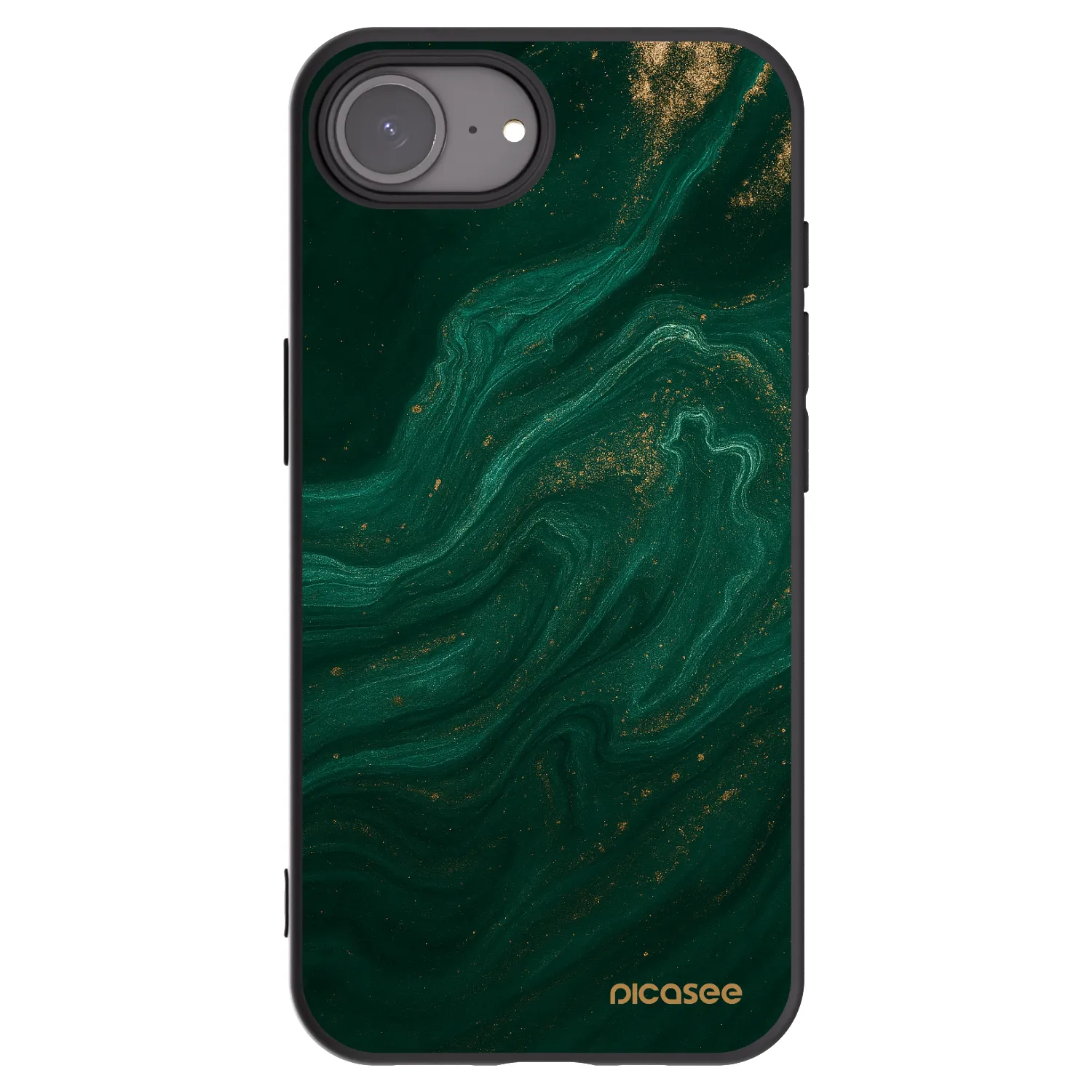 Picasee silikonowe czarne etui na Apple iPhone 17e - Green