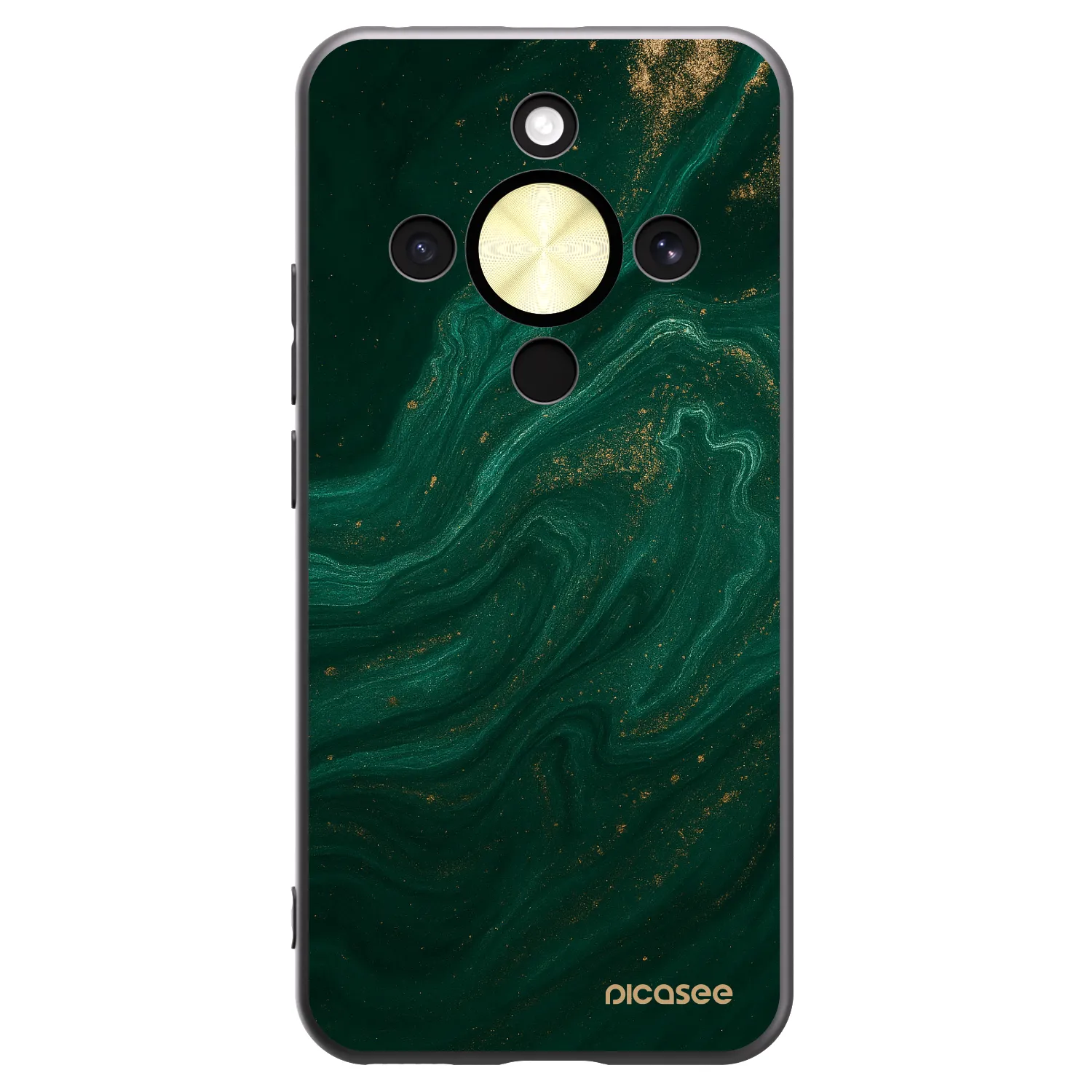 Picasee silikonowe czarne etui na Honor Magic8 Lite 5G - Green