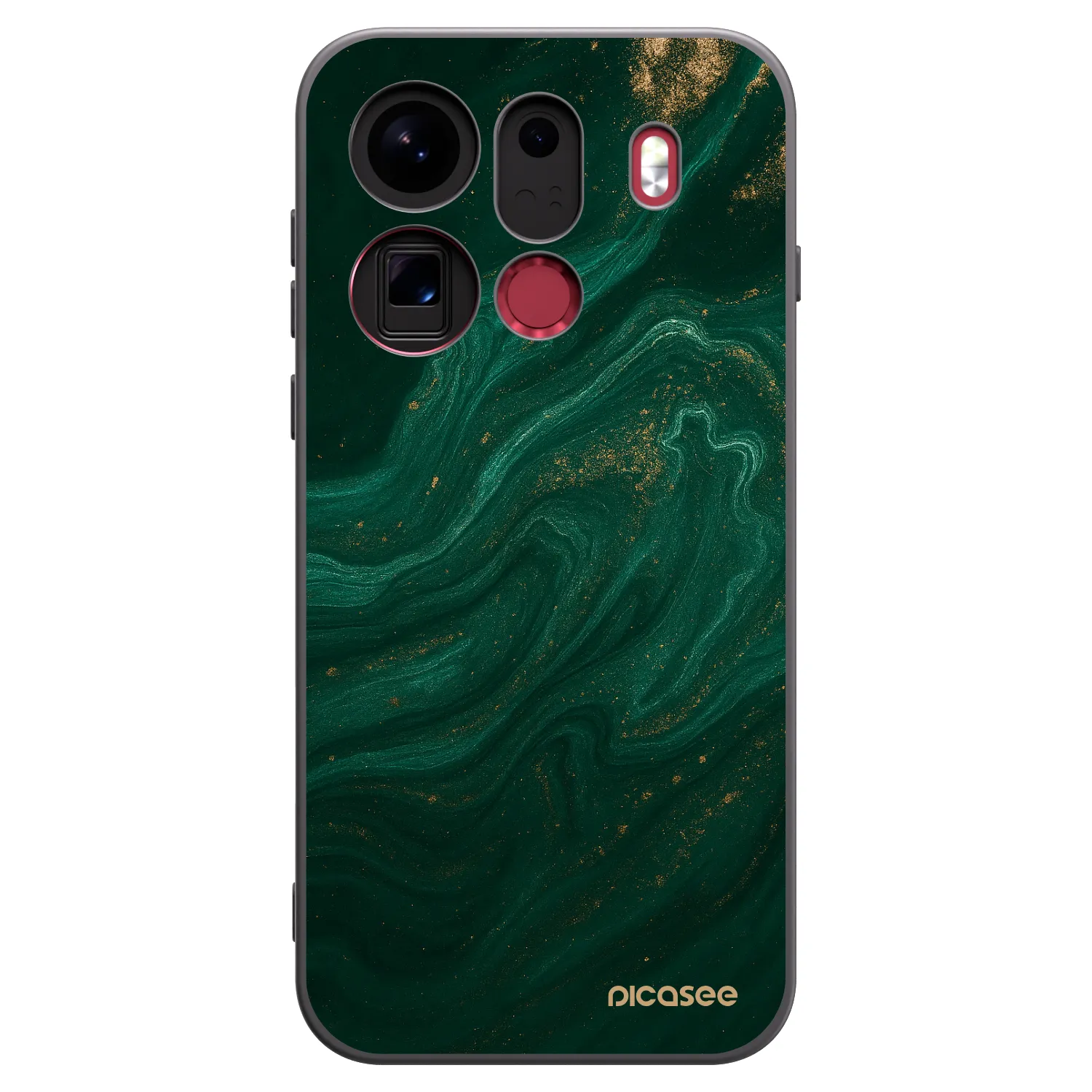Picasee silikonowe czarne etui na OPPO Find X9 Pro - Green