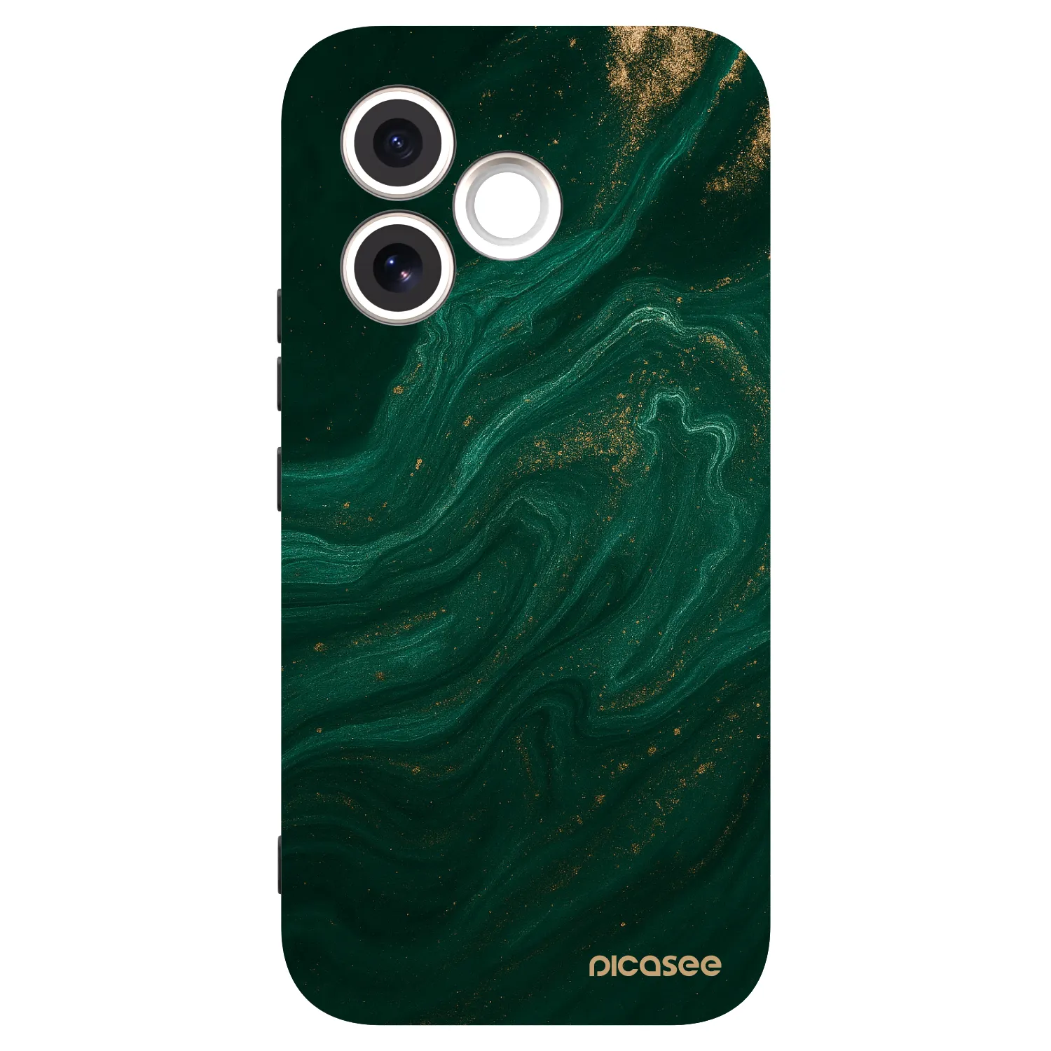 Picasee silikonowe czarne etui na Honor 600 Lite - Green