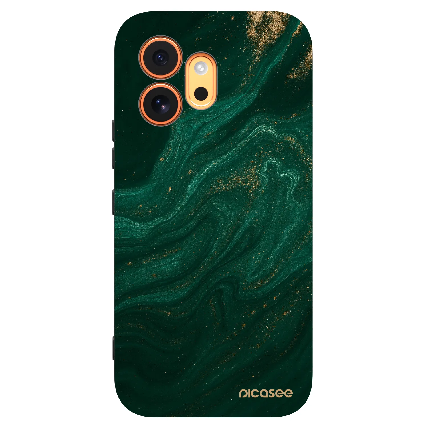 Picasee silikonowe czarne etui na Honor 600 - Green