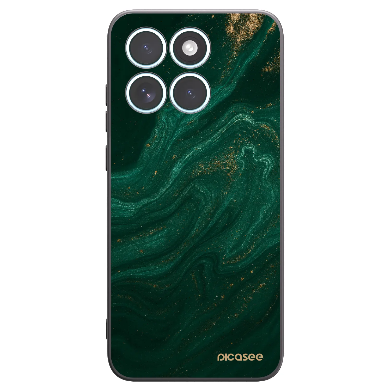 Picasee silikonowe czarne etui na Motorola Edge 70 Fusion - Green