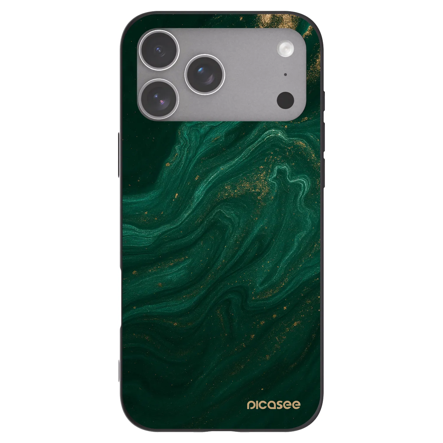Picasee silikonowe czarne etui na Apple iPhone 18 Pro Max - Green