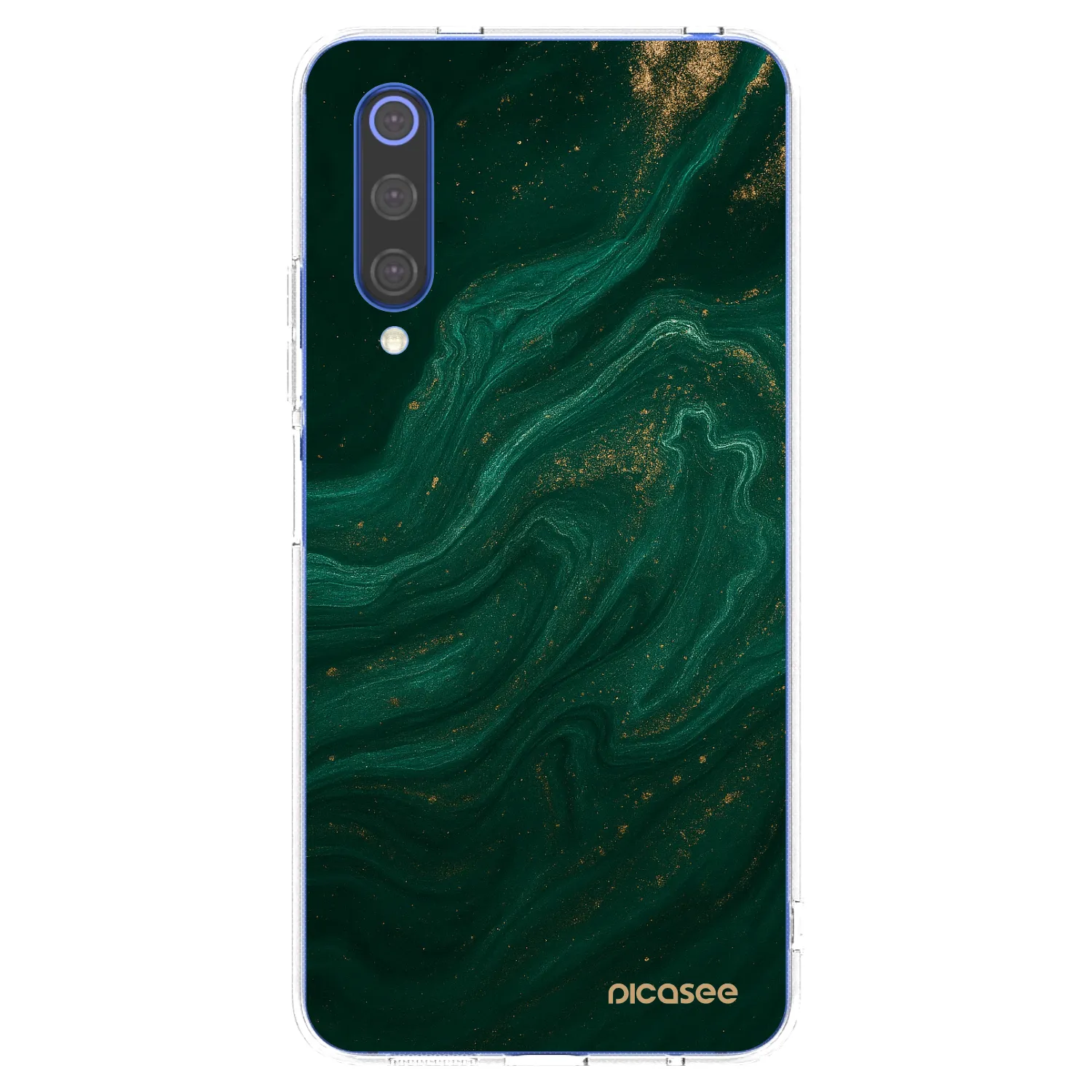 Picasee silikonowe przeźroczyste etui na Xiaomi Mi 9 SE - Green