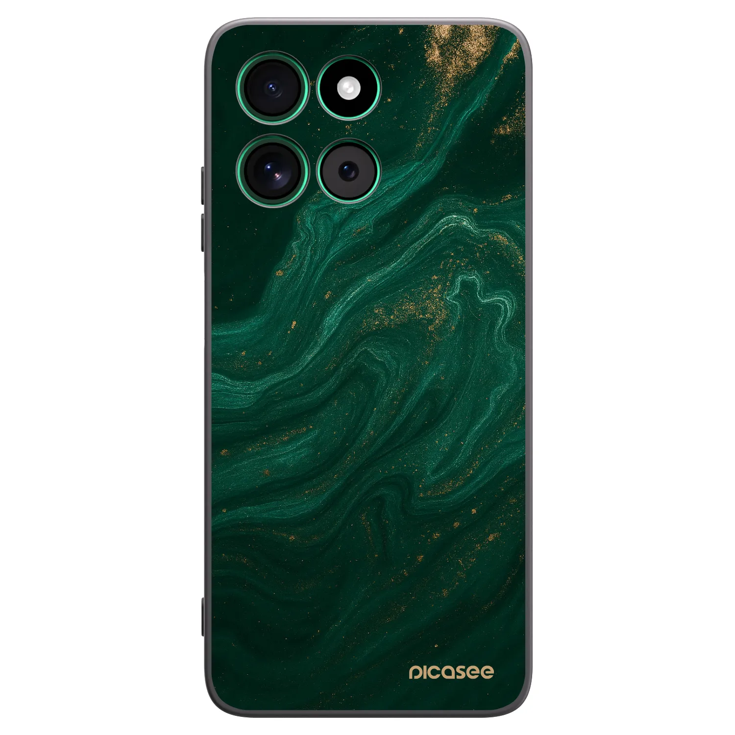 Picasee silikonowe czarne etui na Motorola Moto G57 Power - Green