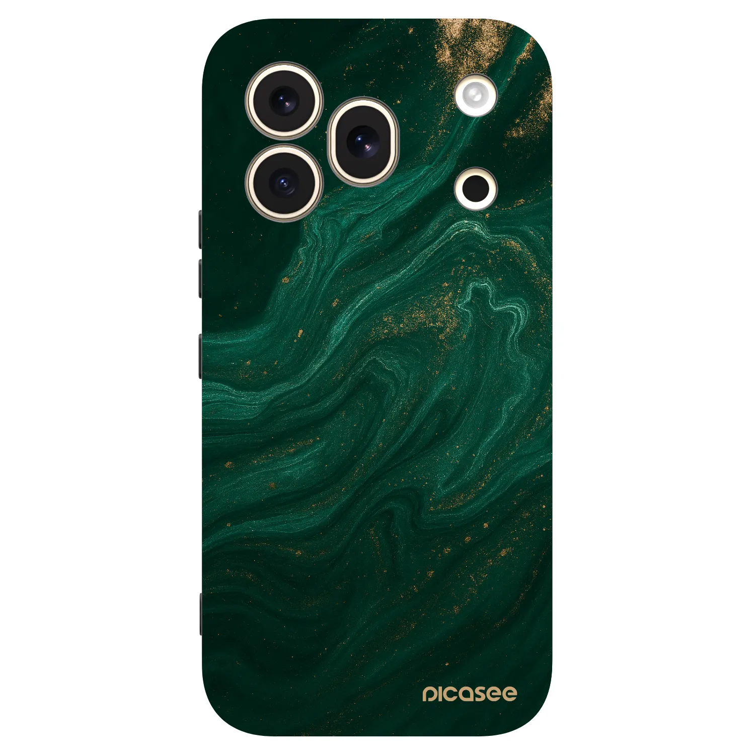 Picasee silikonowe czarne etui na Honor 600 Pro - Green