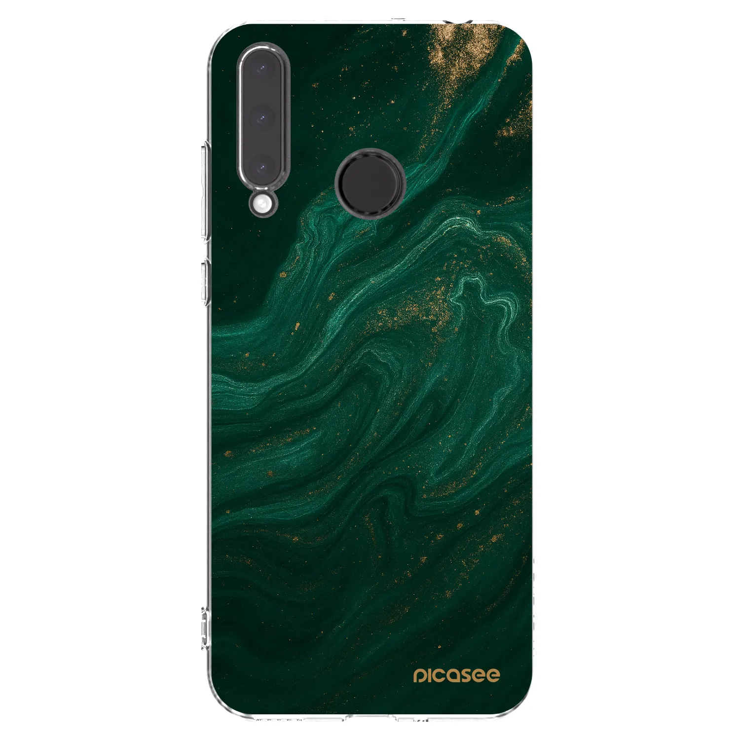Picasee silikonowe przeźroczyste etui na Honor 20 Lite - Green