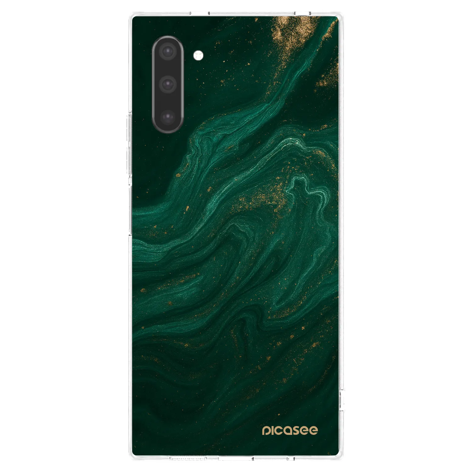 Picasee silikonowe przeźroczyste etui na Samsung Galaxy Note 10 N970F - Green