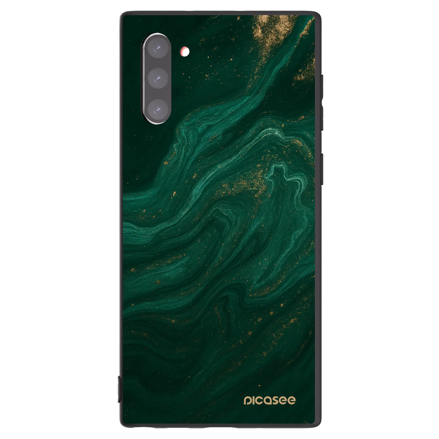 Picasee silikonowe czarne etui na Samsung Galaxy Note 10 N970F - Green