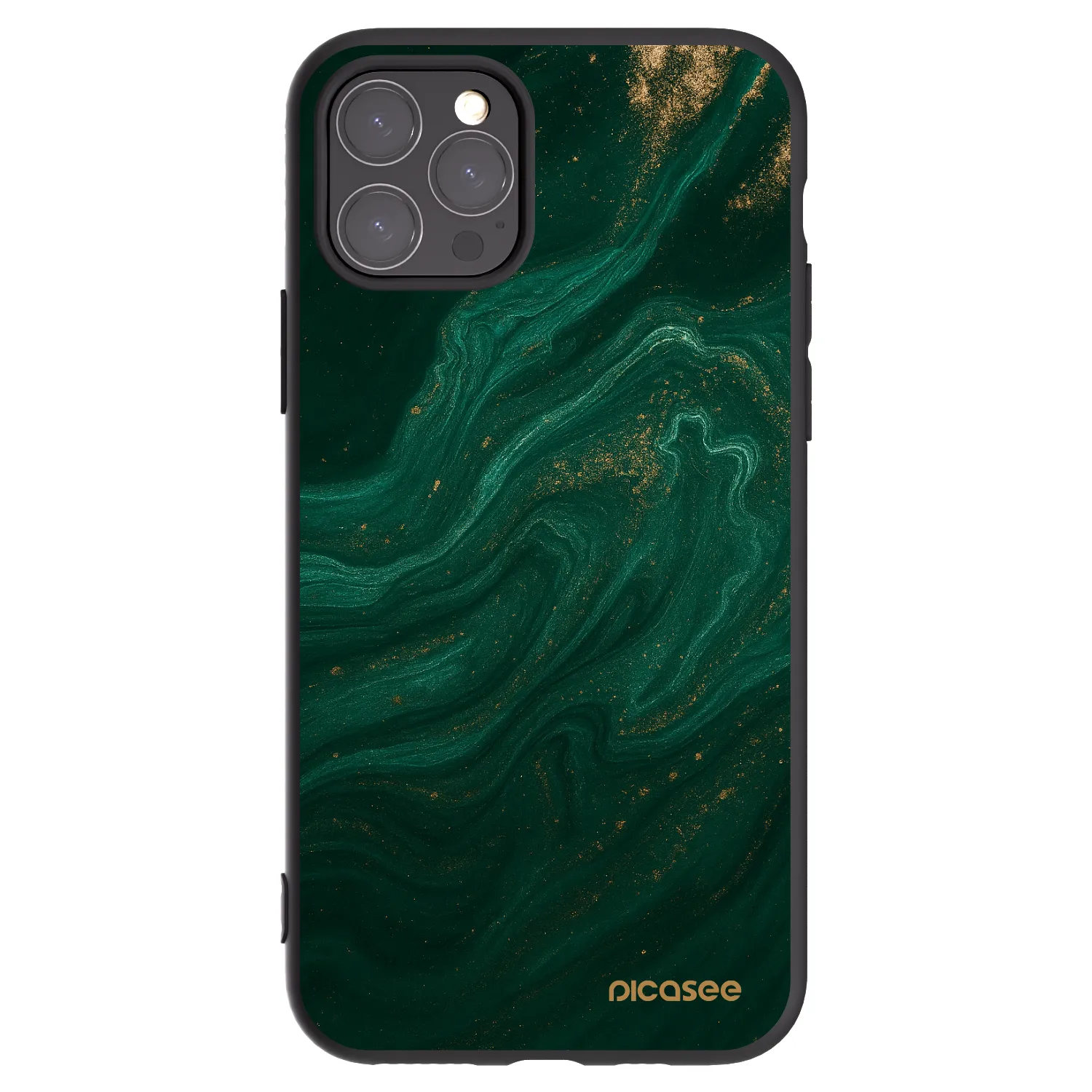 Picasee silikonowe czarne etui na Apple iPhone 11 Pro - Green