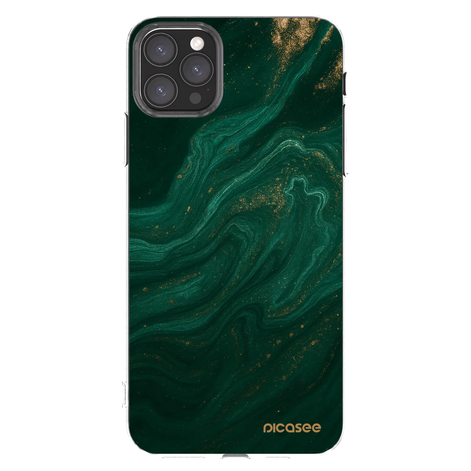 Picasee silikonowe przeźroczyste etui na Apple iPhone 11 Pro Max - Green
