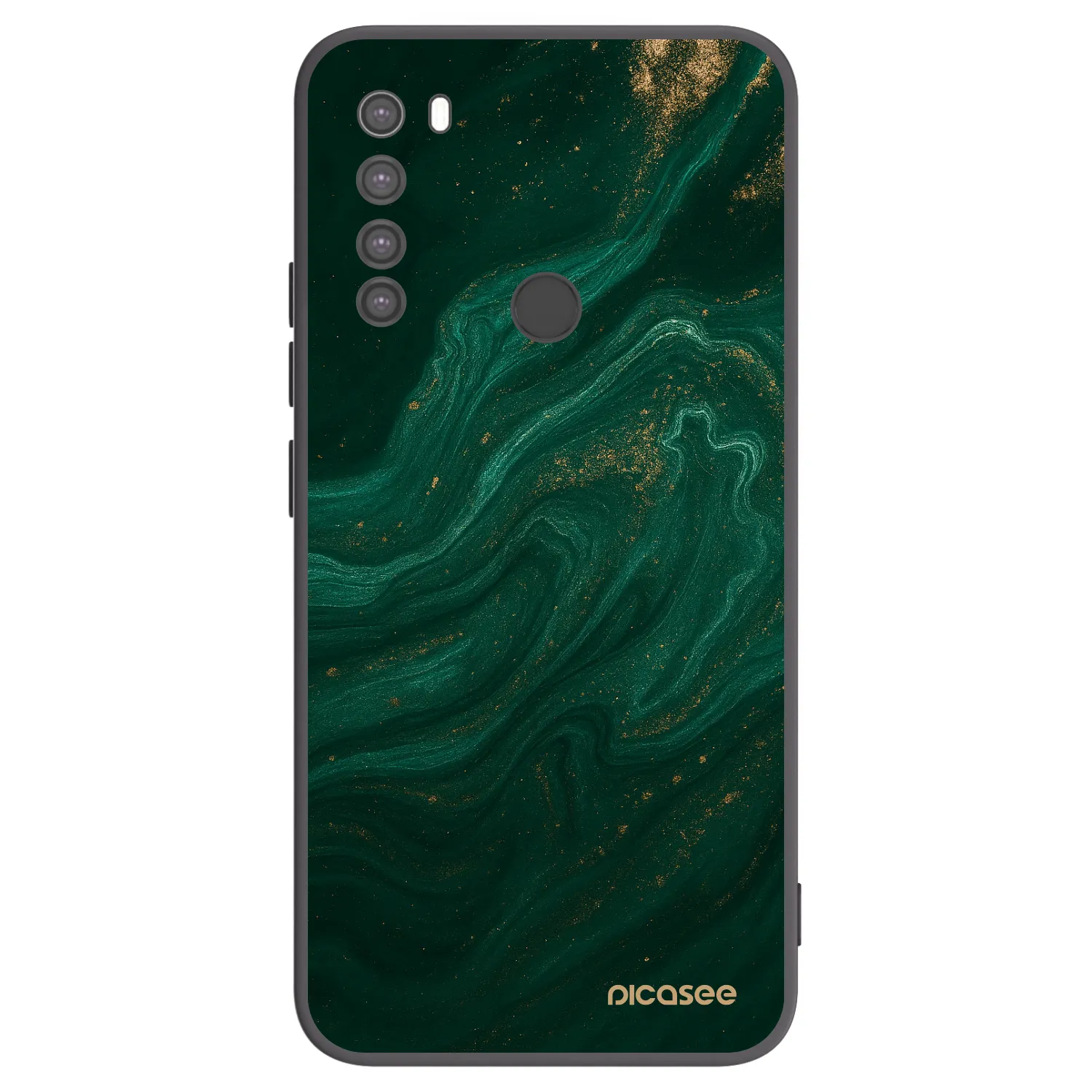 Picasee silikonowe czarne etui na Xiaomi Redmi Note 8 - Green