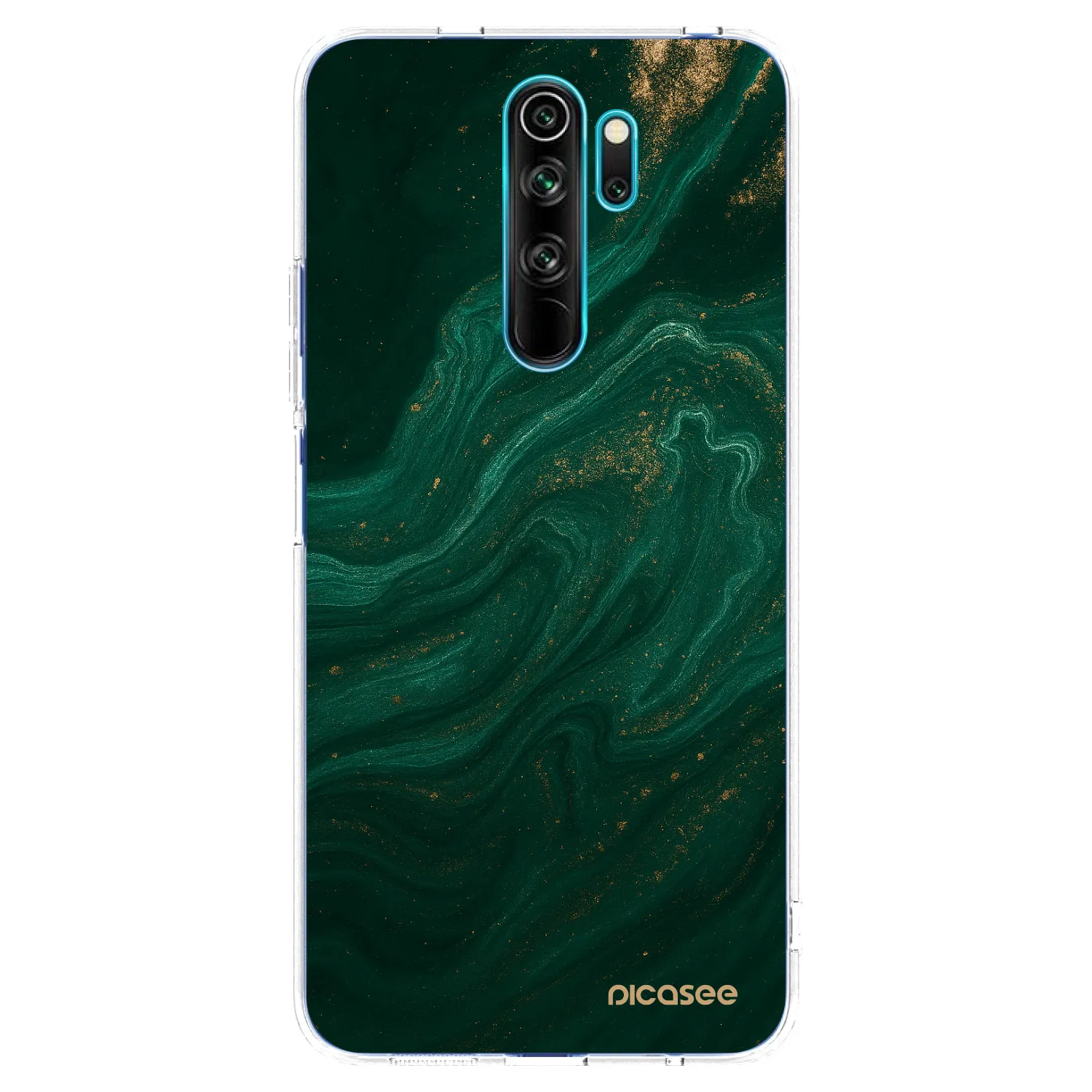 Picasee silikonowe przeźroczyste etui na Xiaomi Redmi Note 8 Pro - Green