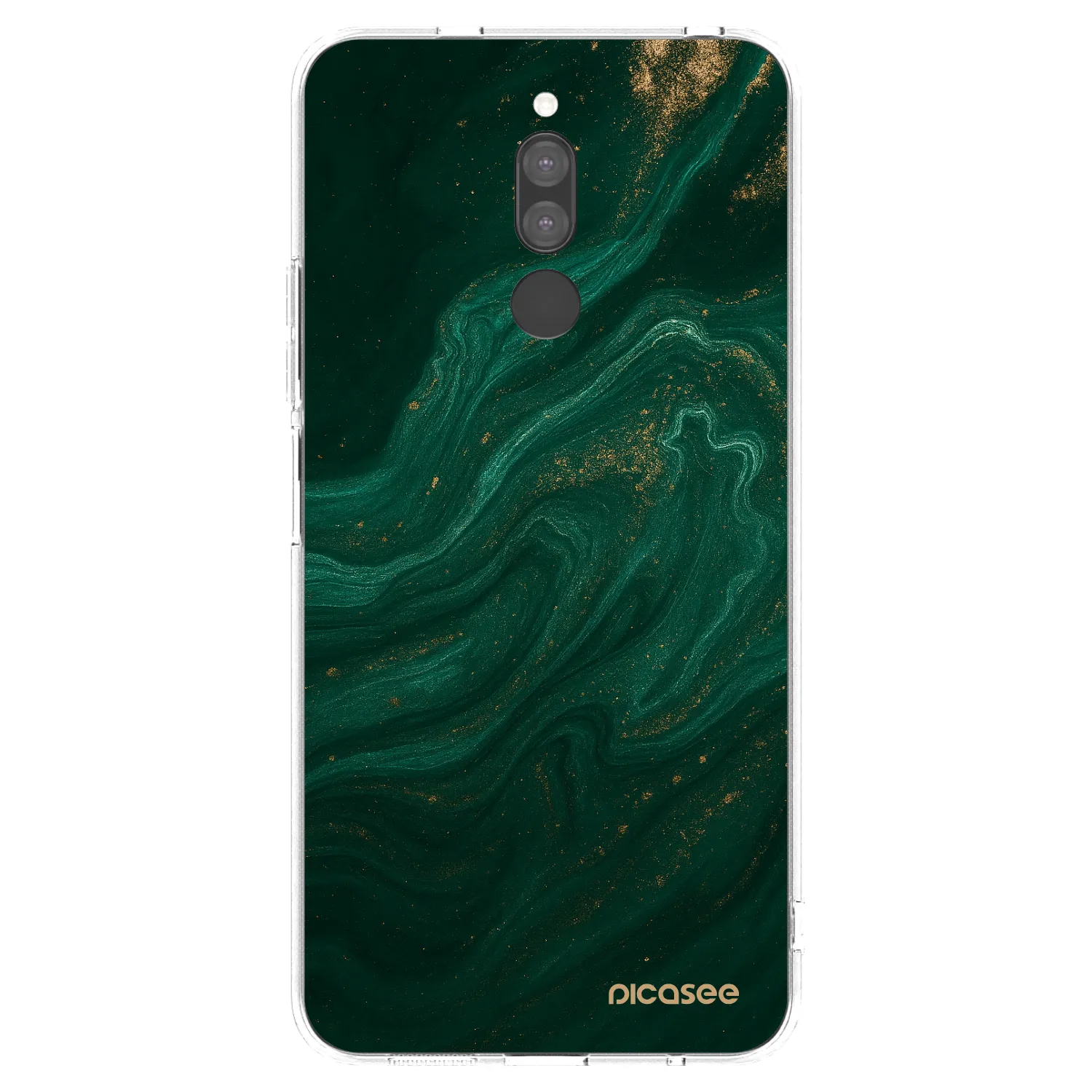 Picasee silikonowe przeźroczyste etui na Xiaomi Redmi 8 - Green