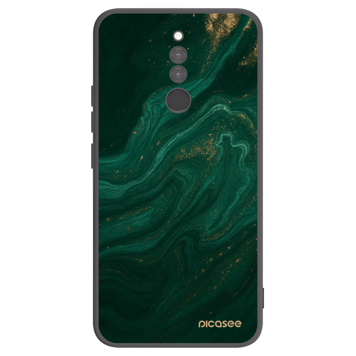 Picasee silikonowe czarne etui na Xiaomi Redmi 8 - Green